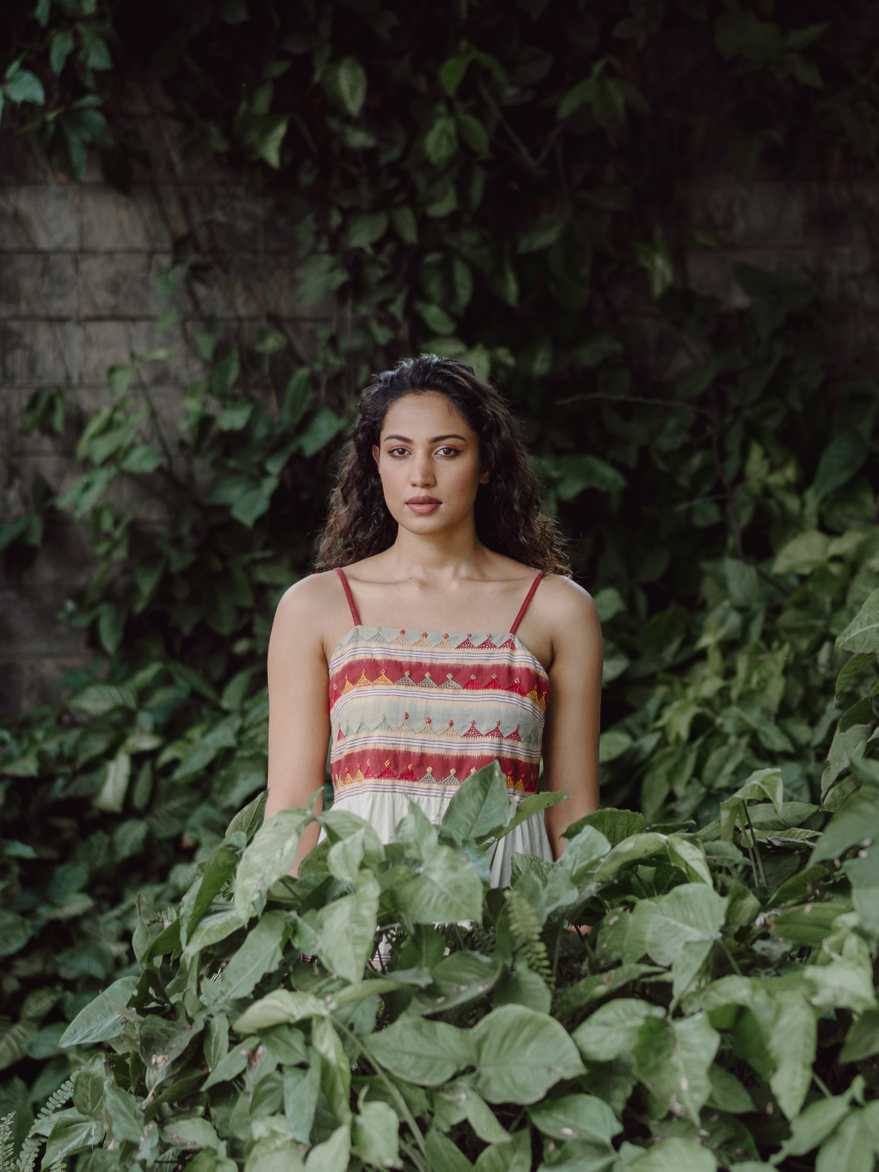 Bora Bora Dress (Ikat Mint Red)