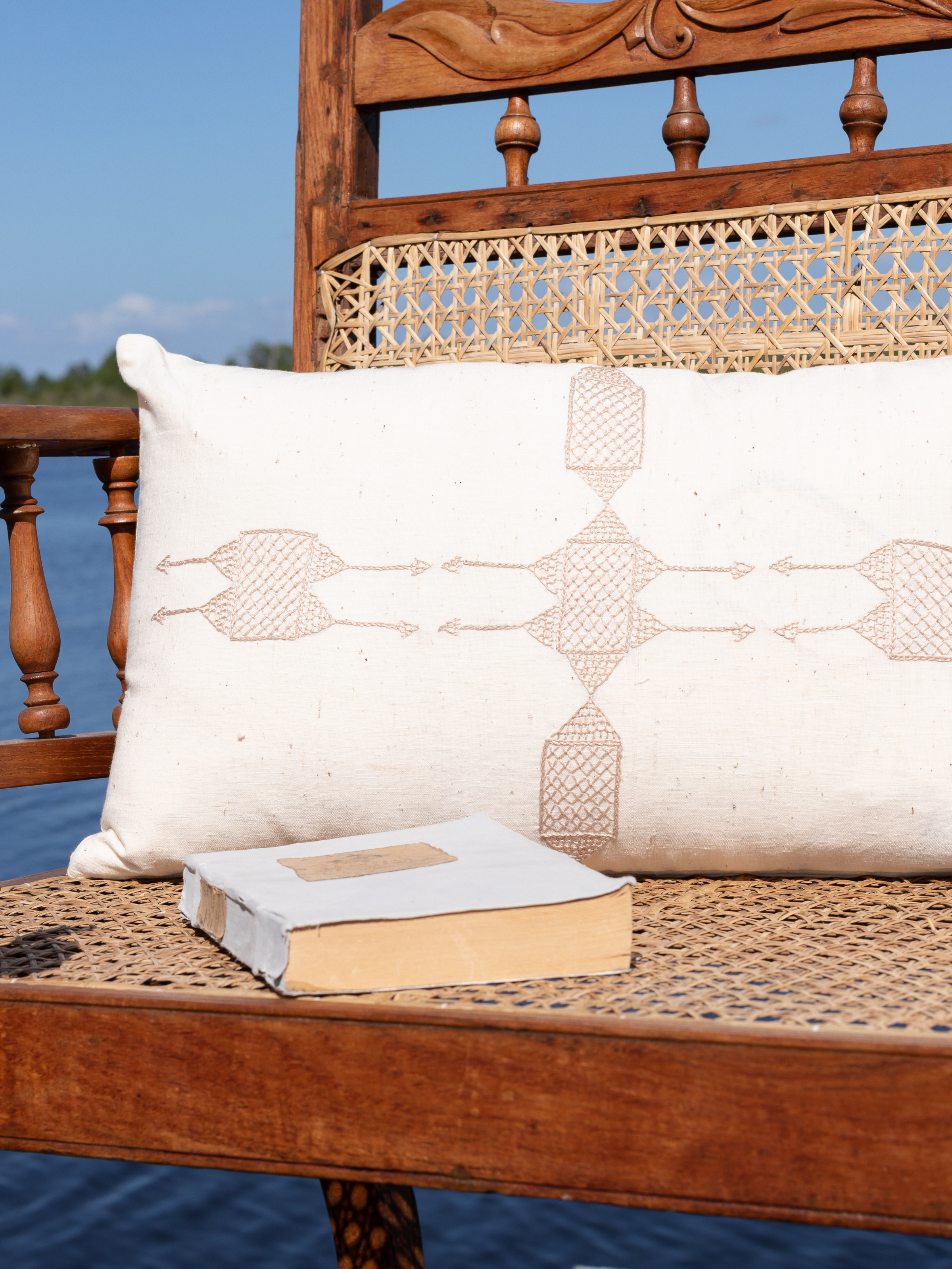Rufia Shell Embroidered Pillow