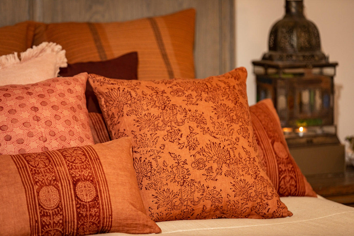 Anjali Cinnamon/Clay Decorative Pillow Cover