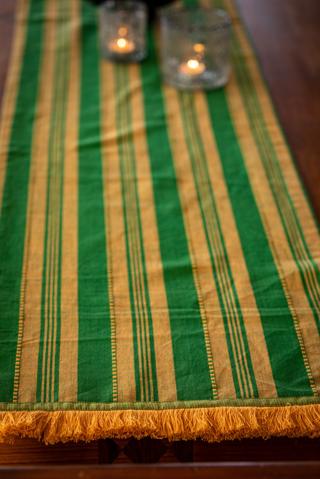Cactus Table Runner With Fringe
