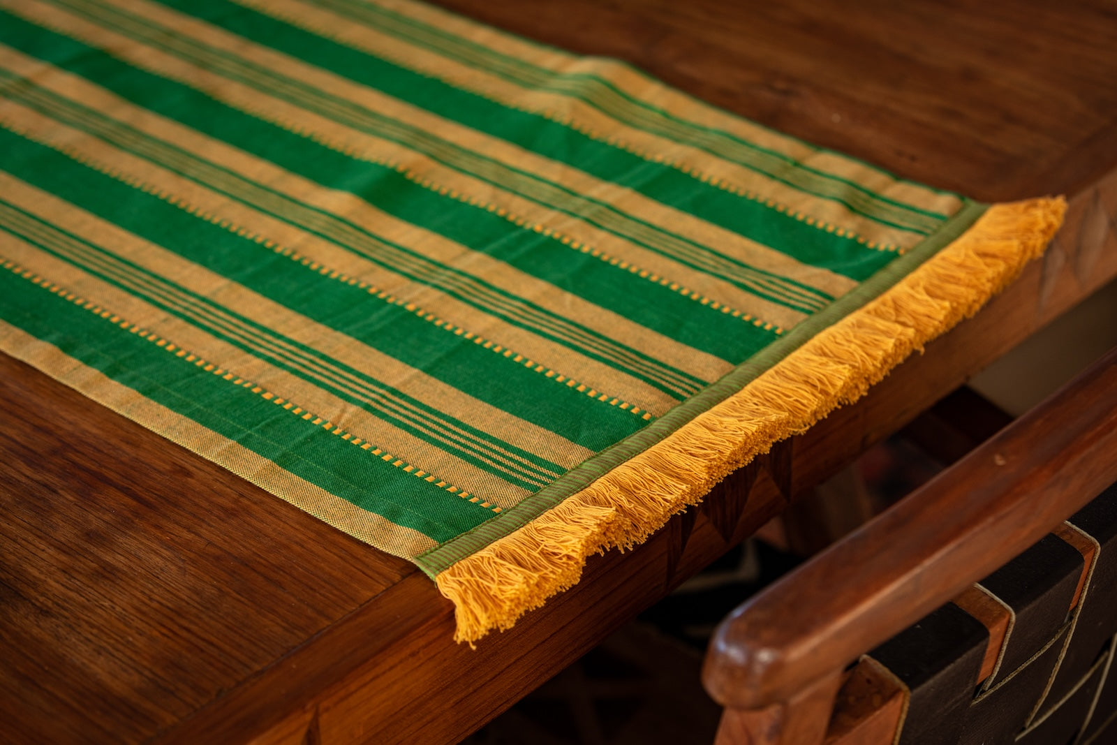 Cactus Table Runner With Fringe