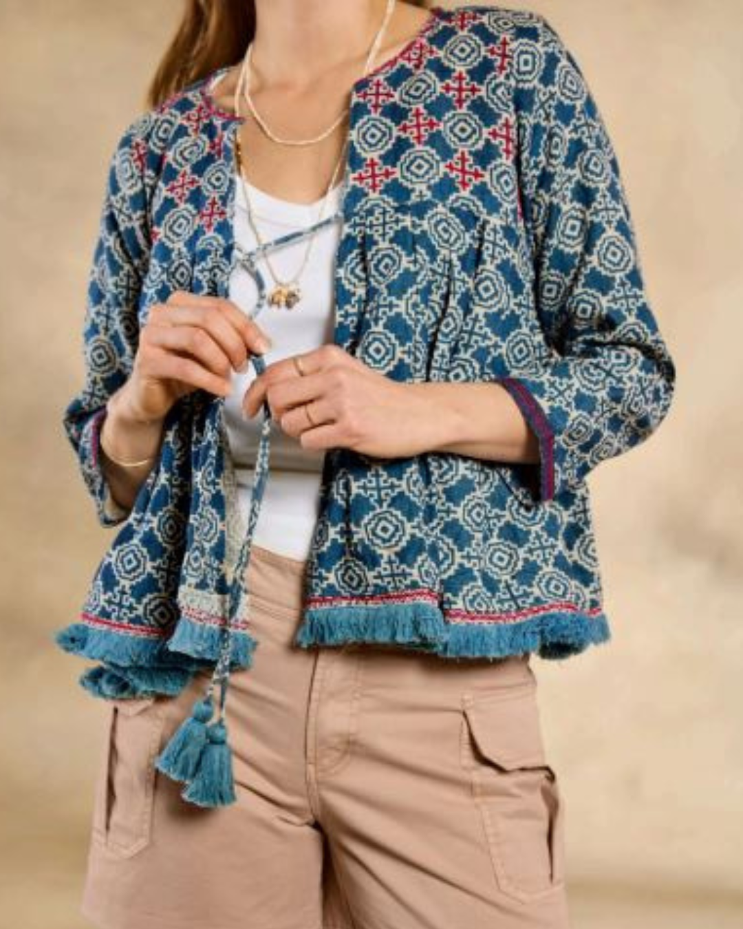 Junoon Jacket In Yuma Print