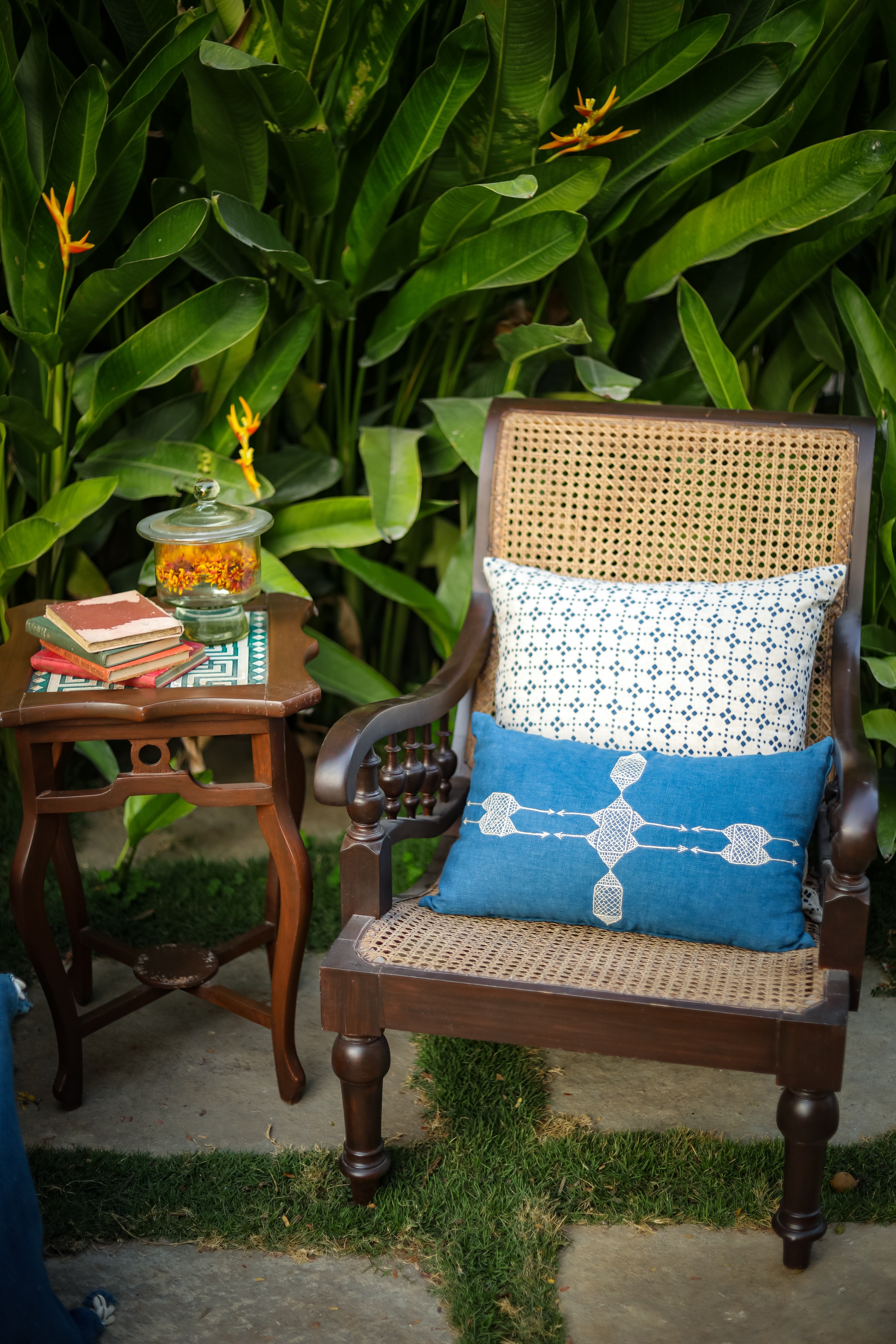 Rufia Indigo Pillow