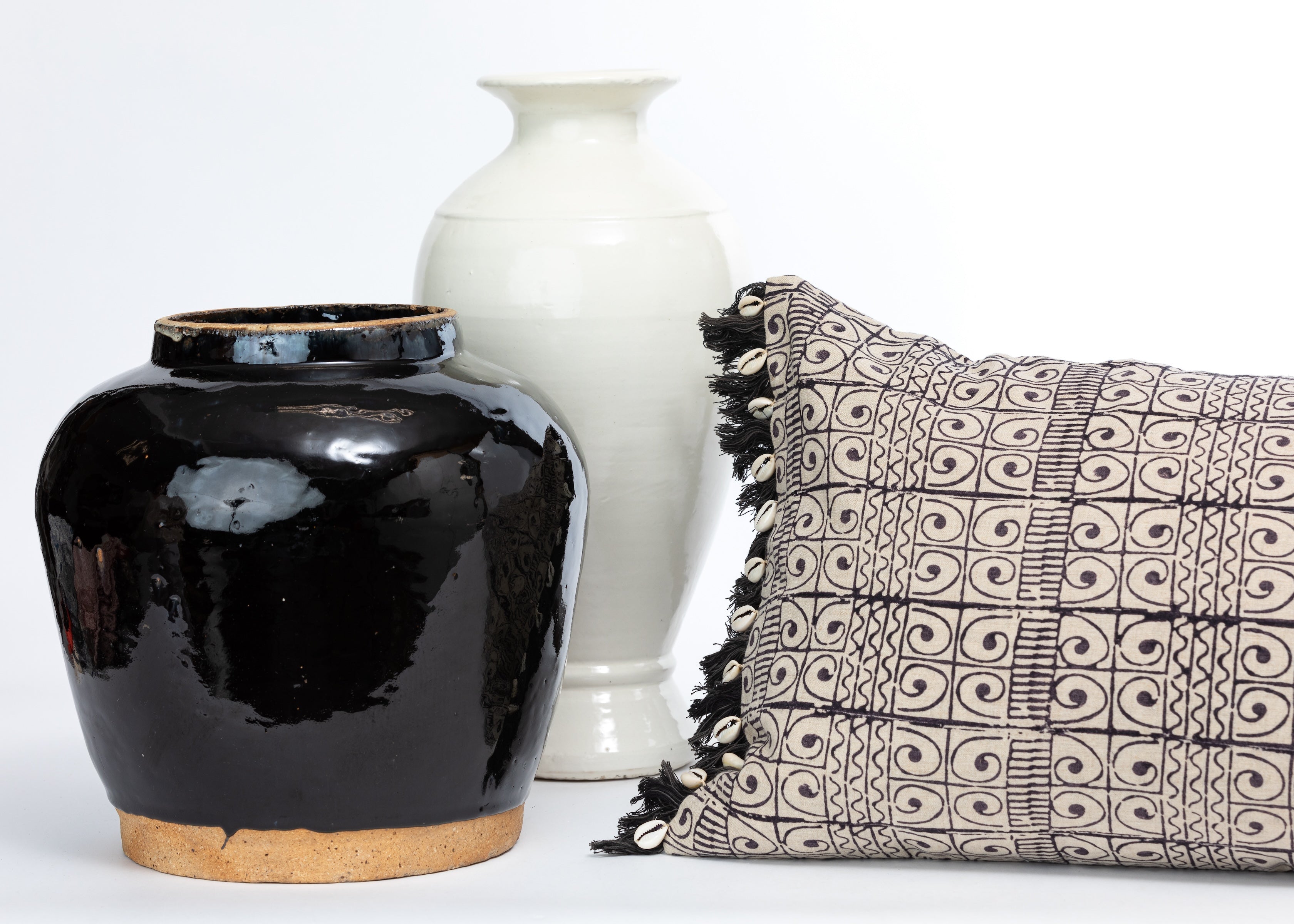 Masai Lumbar Pillow Cover with Fringe