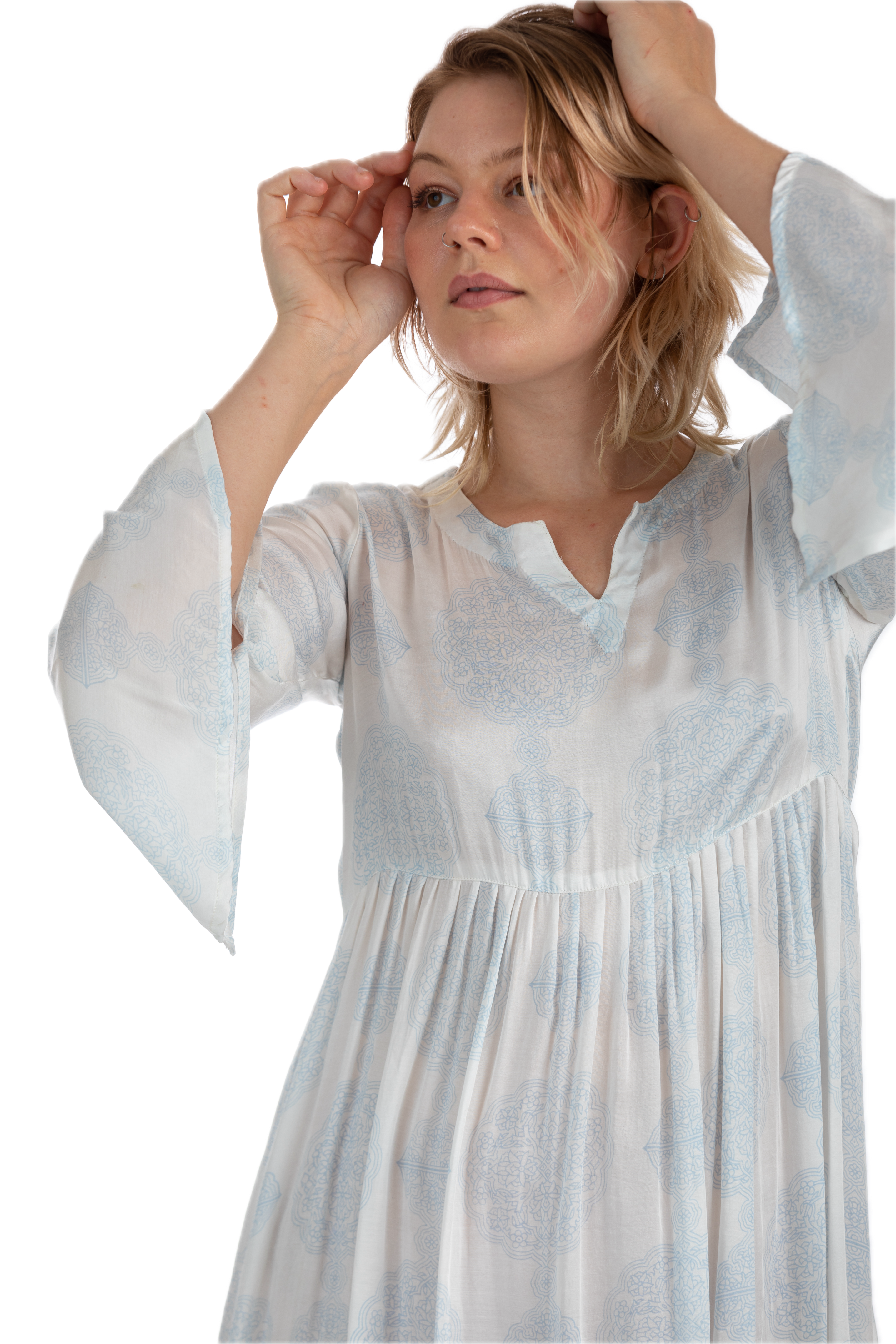 Flared Sleeves Dress