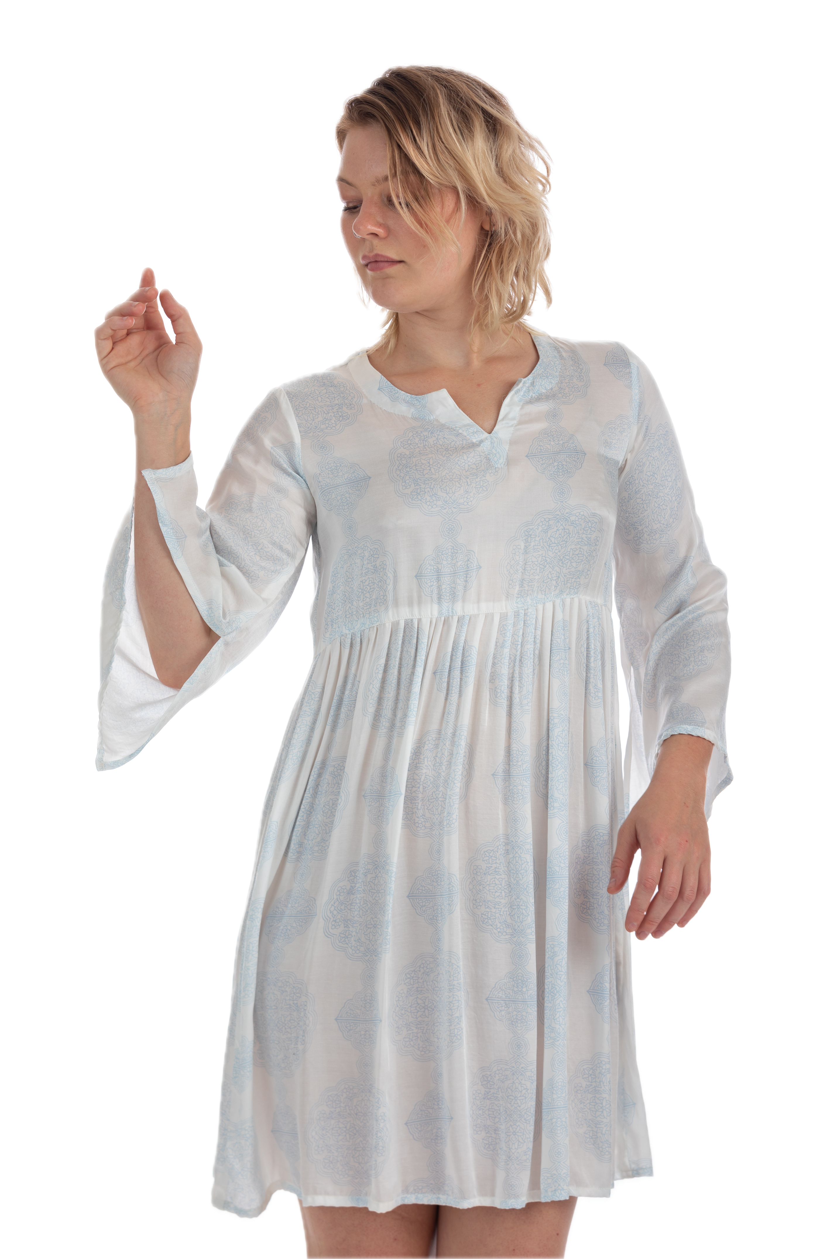 Flared Sleeves Dress