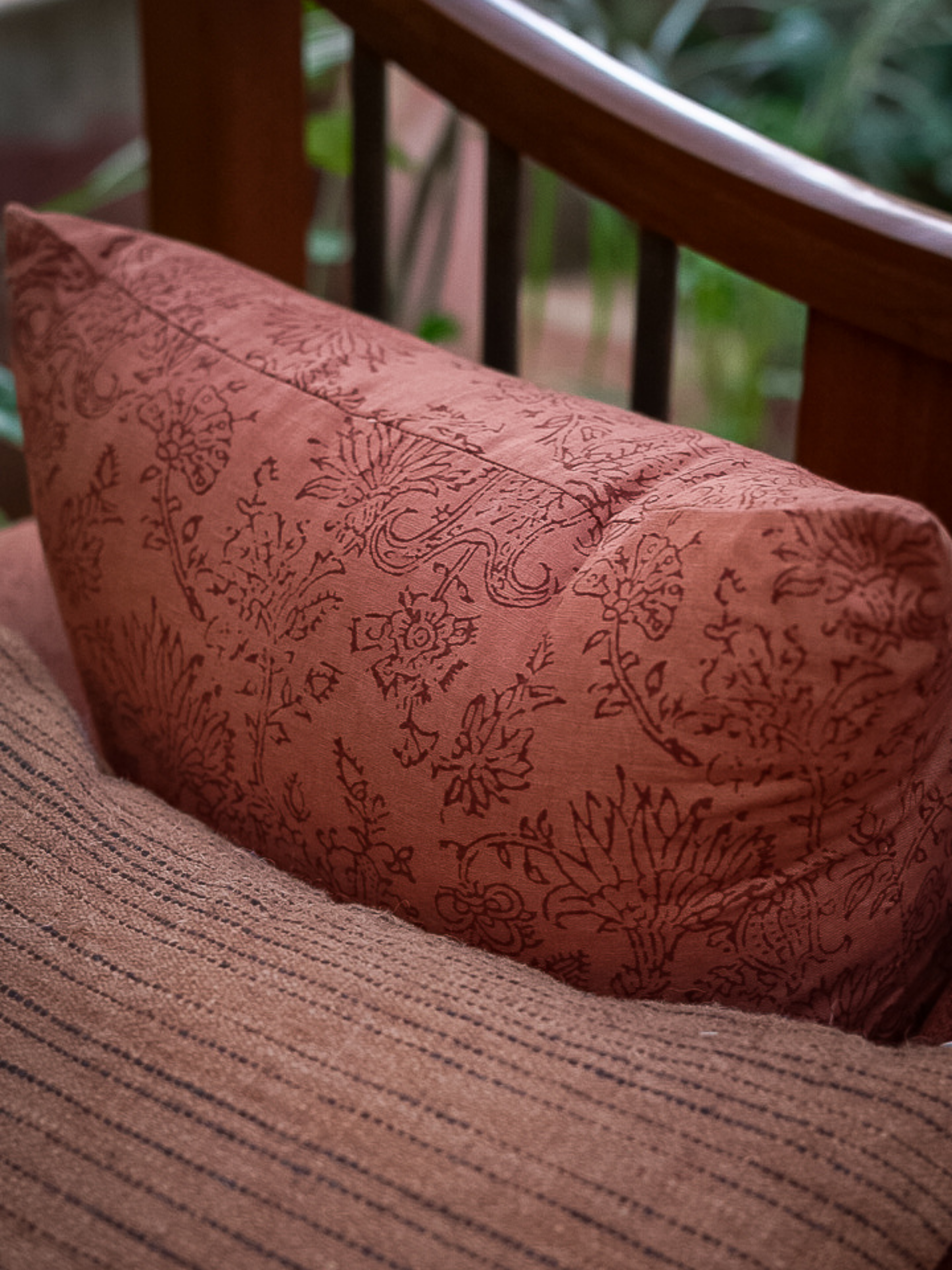 Anjali Cinnamon/Clay Decorative Pillow Cover
