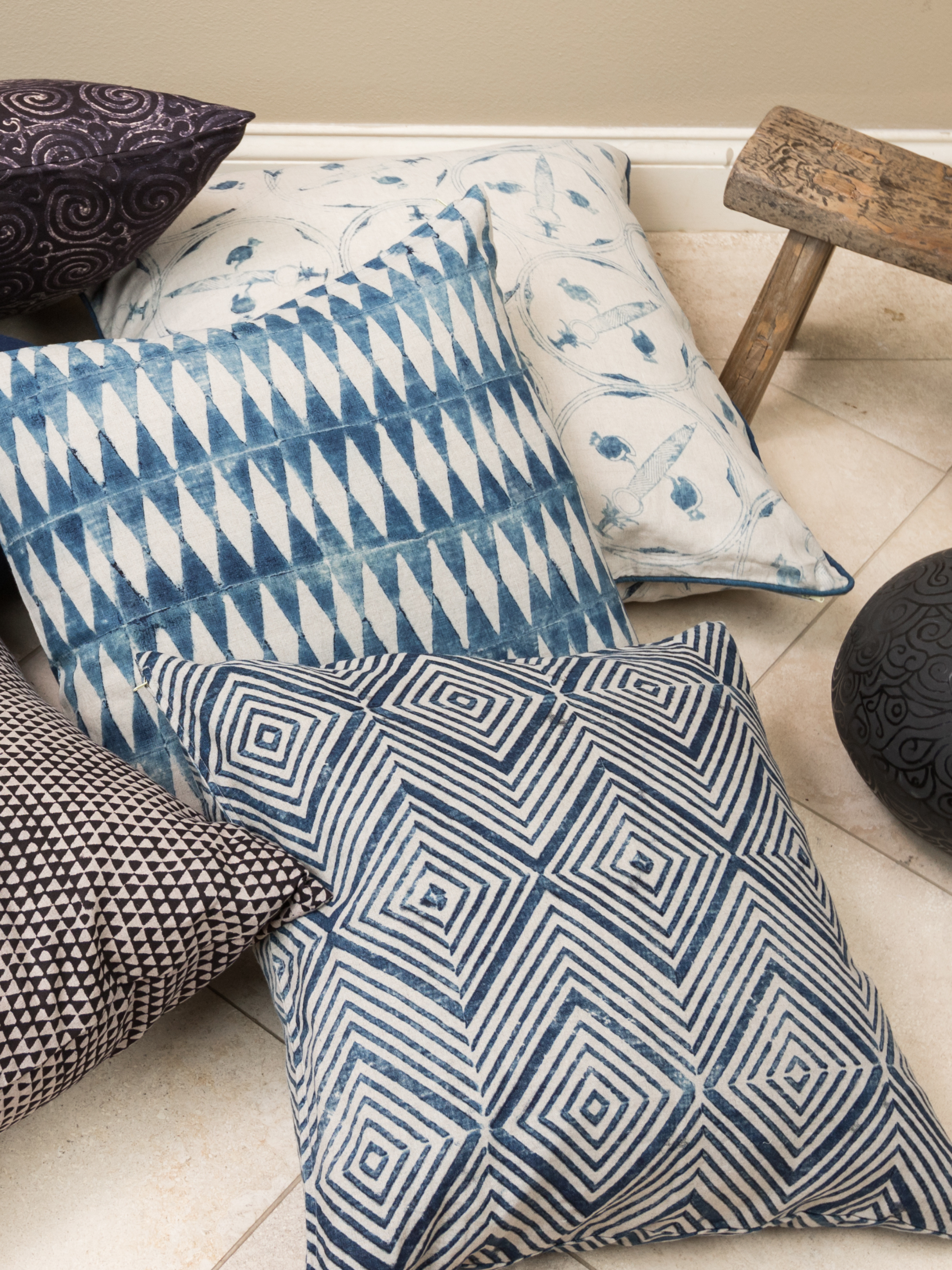 Ashante Indigo Grande Decorative Pillow