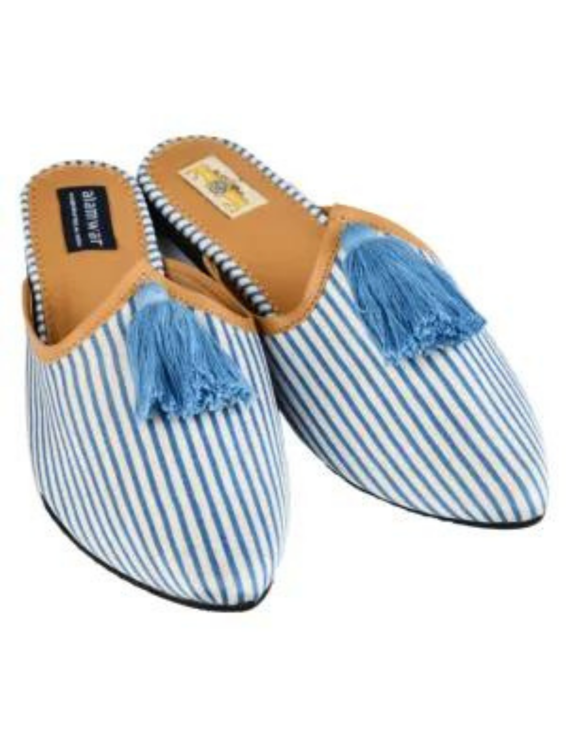 Blue Pinstripe Babouche