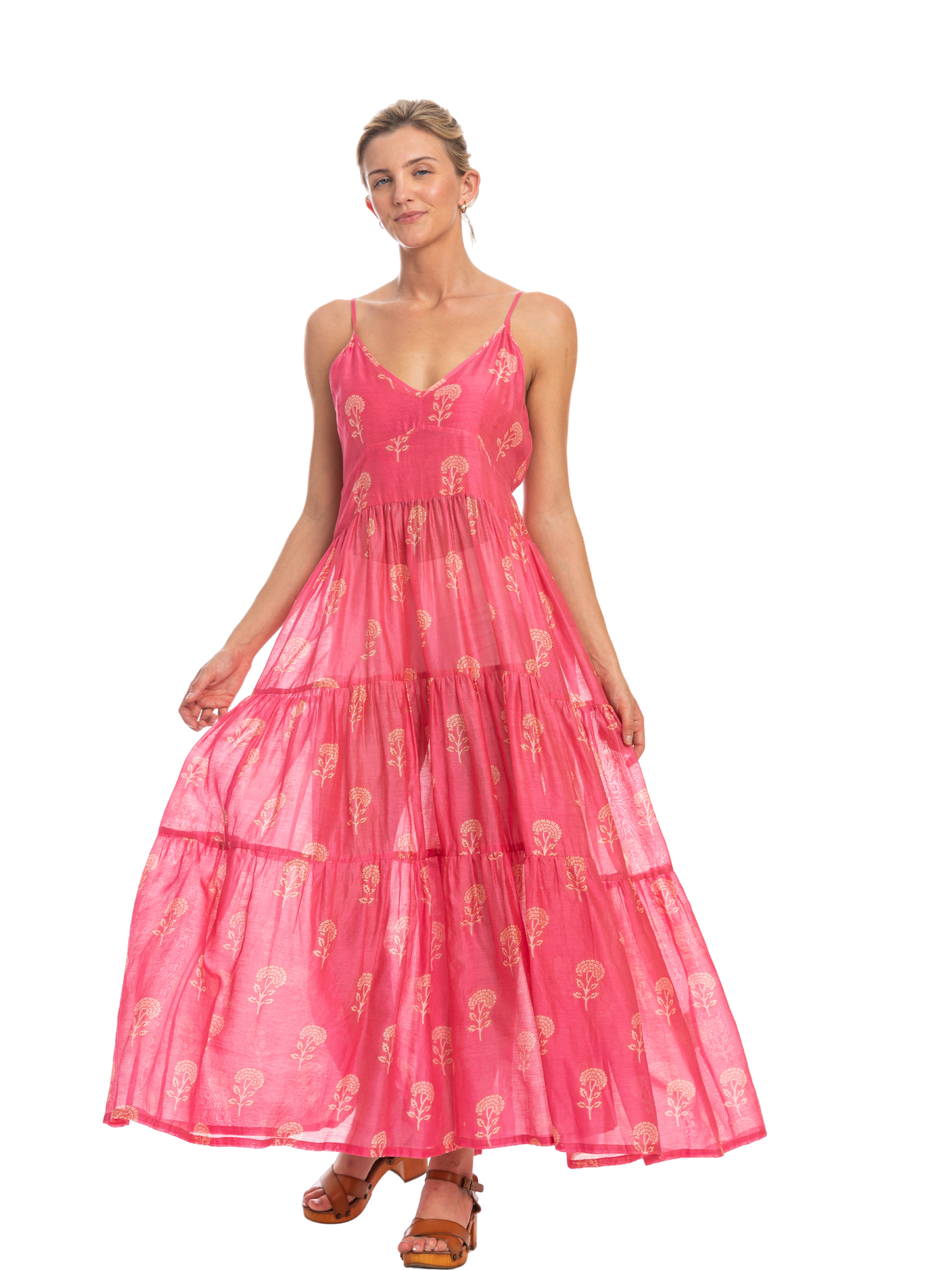 Camilla Dress Hot Pink Silk