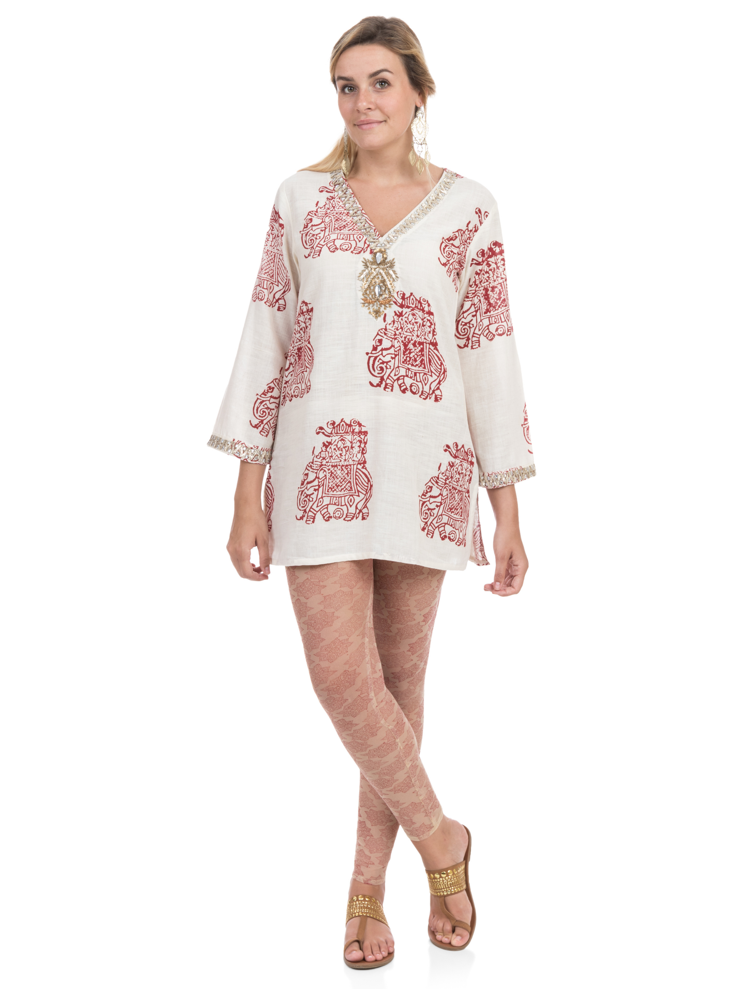 Cinnabar Maya Elephant Safari Tunic