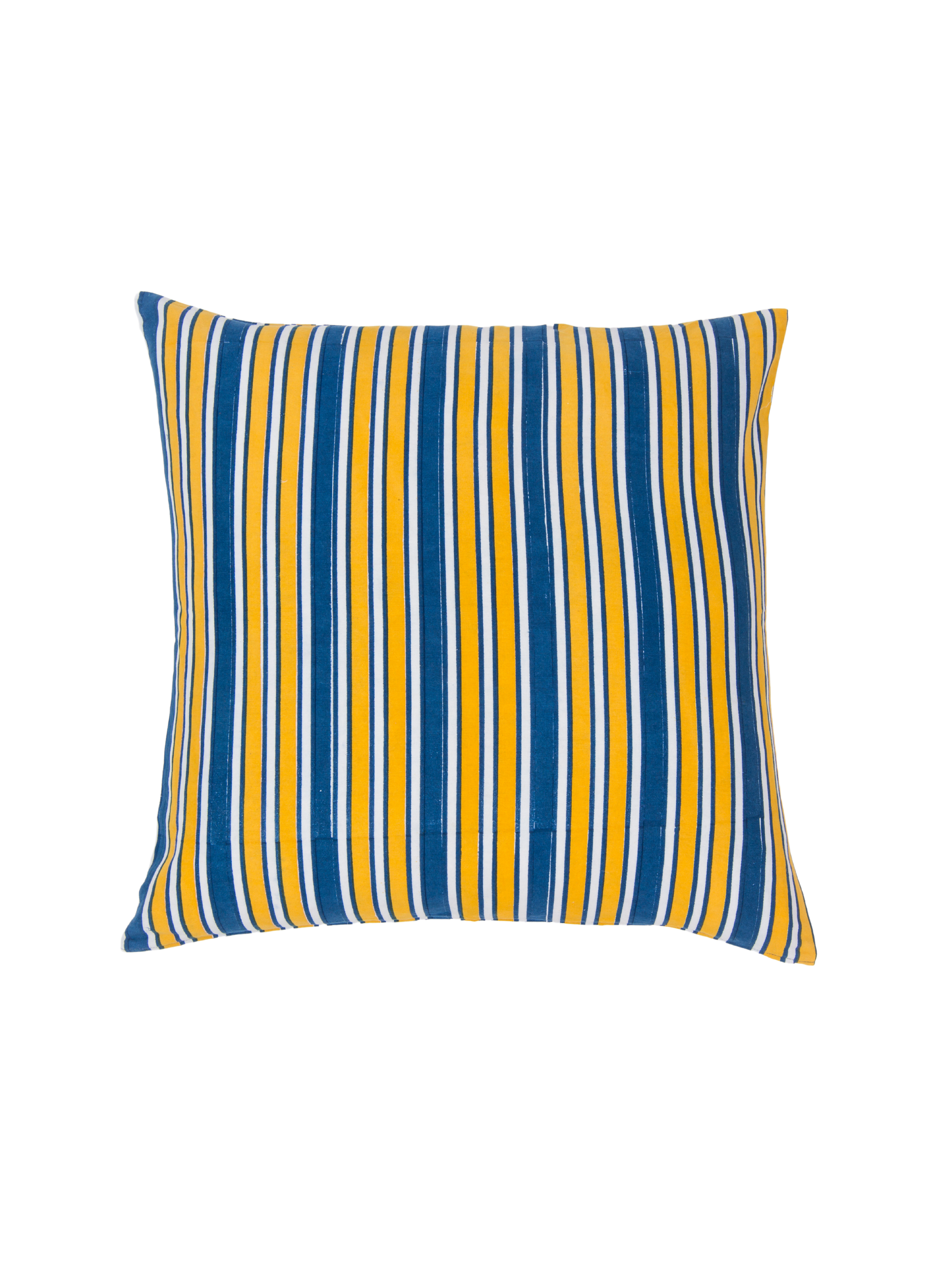 Guatemalan Stripe Blue And Yellow Pillow Cover