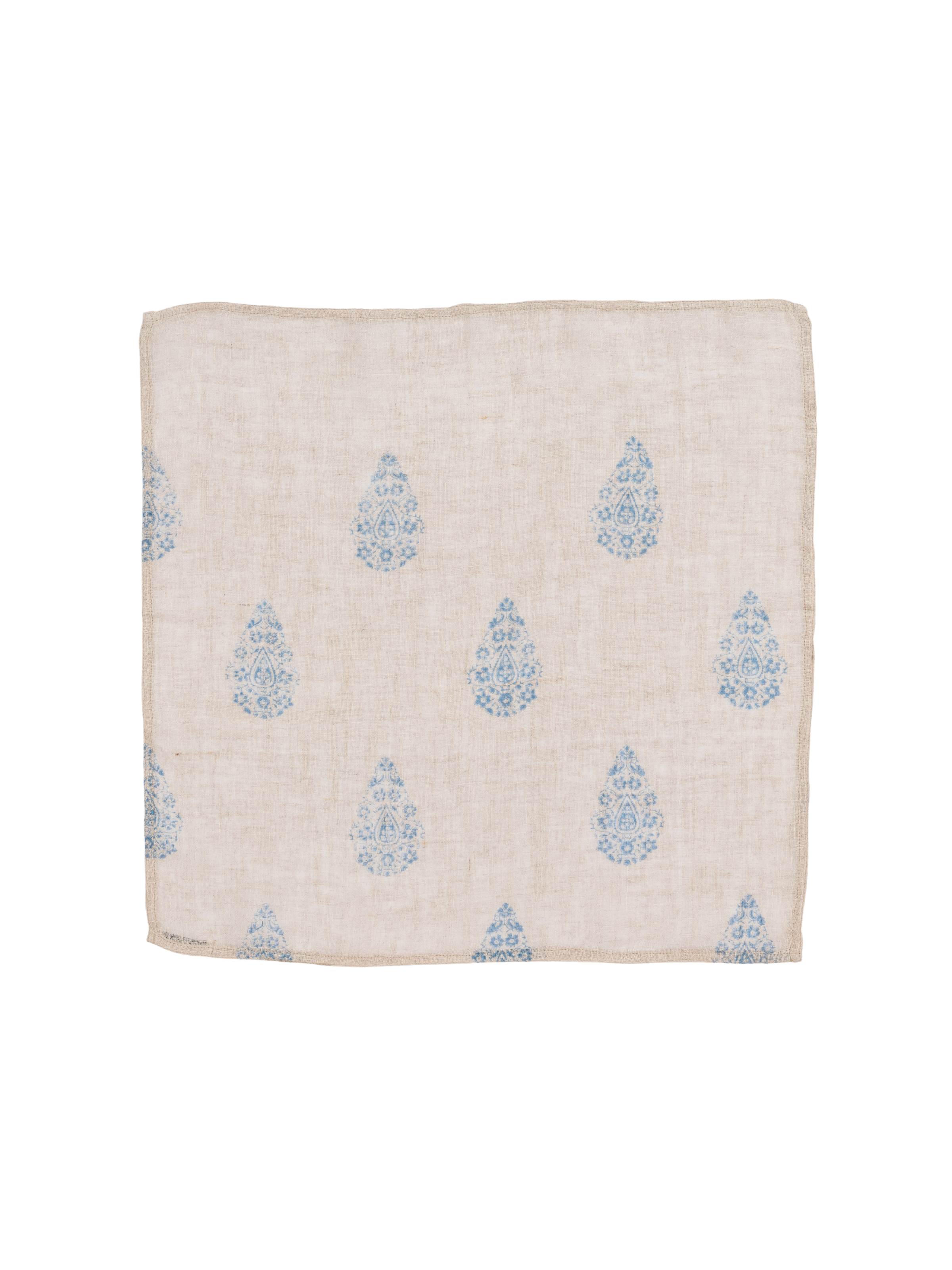 Henna Blue Sheer Linen Napkin Set