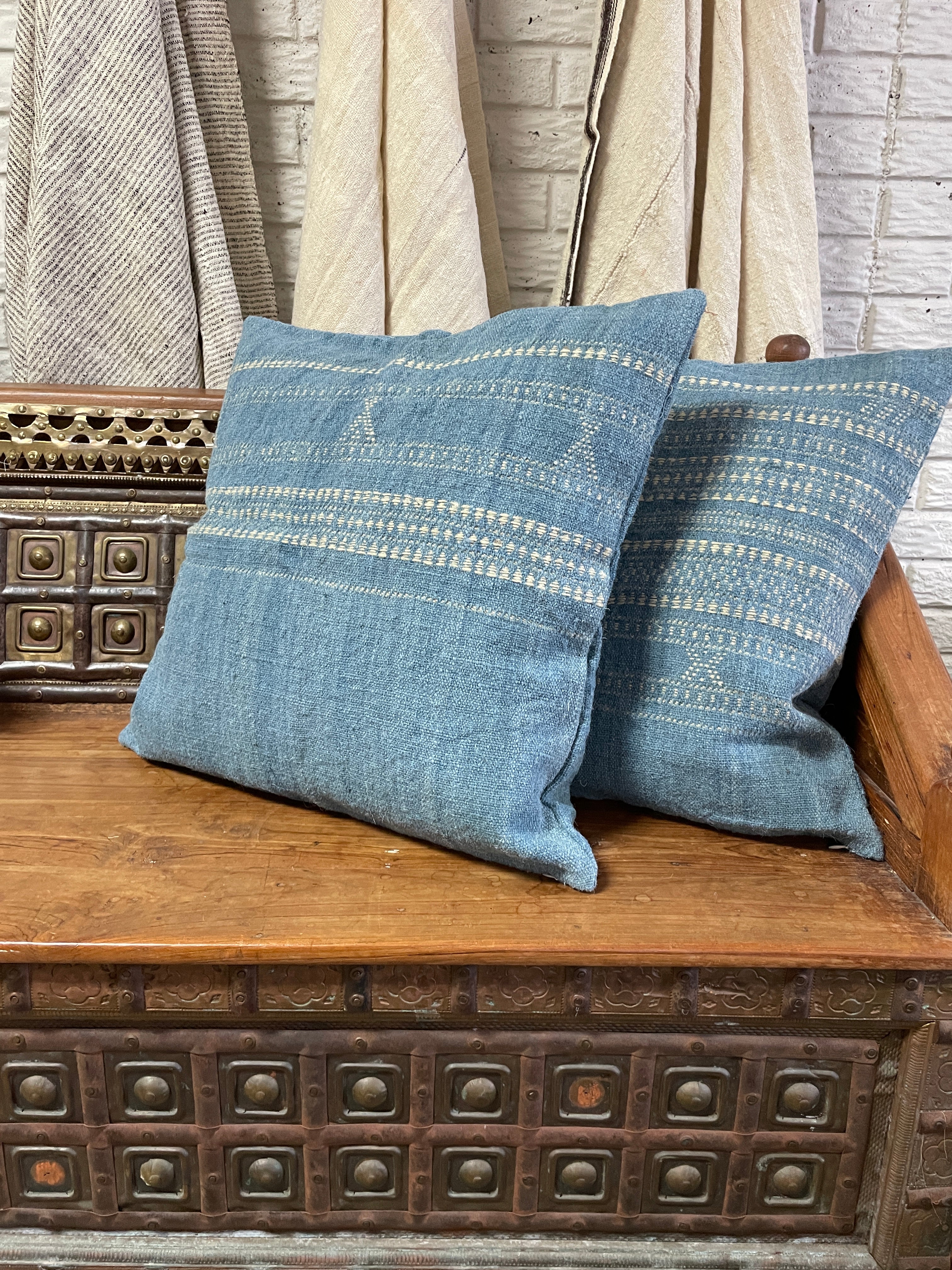 Sanj Kutch Woven Band Wool Pillow Cover