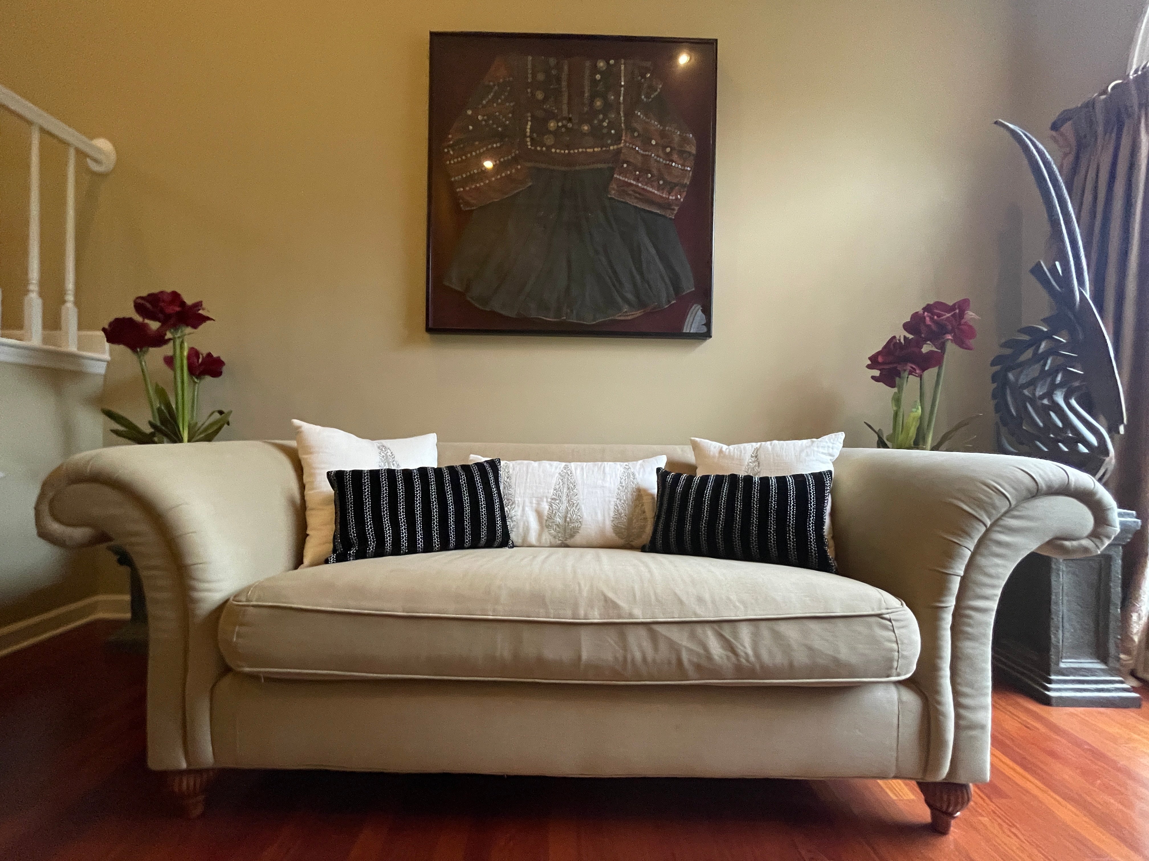 Lakhir Velvet Charcoal Petit Lumbar Pillow Cover