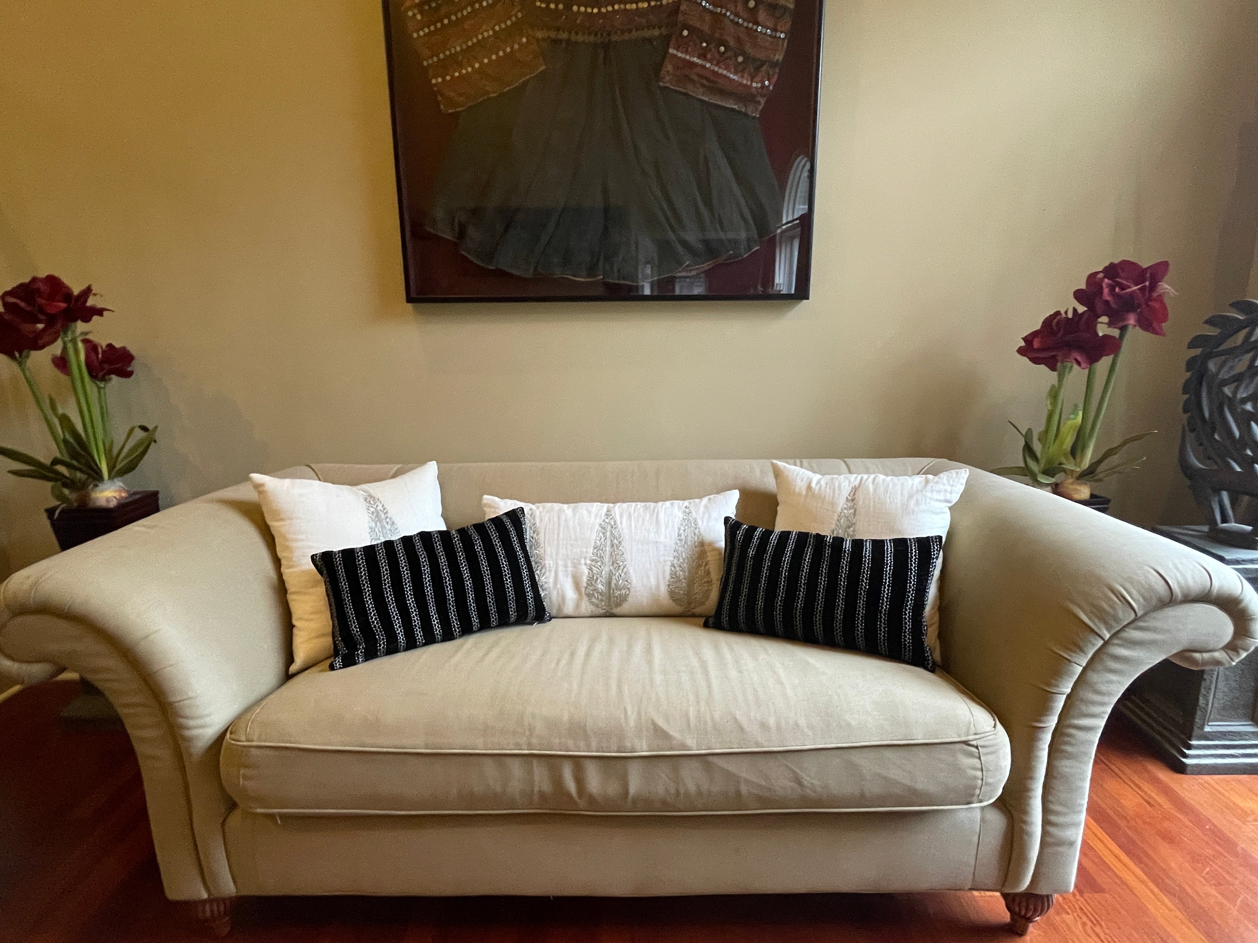 Lakhir Velvet Charcoal Petit Lumbar Pillow Cover