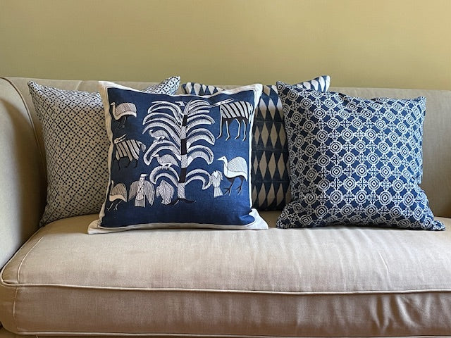 Kenya Indigo Decorative Pillow