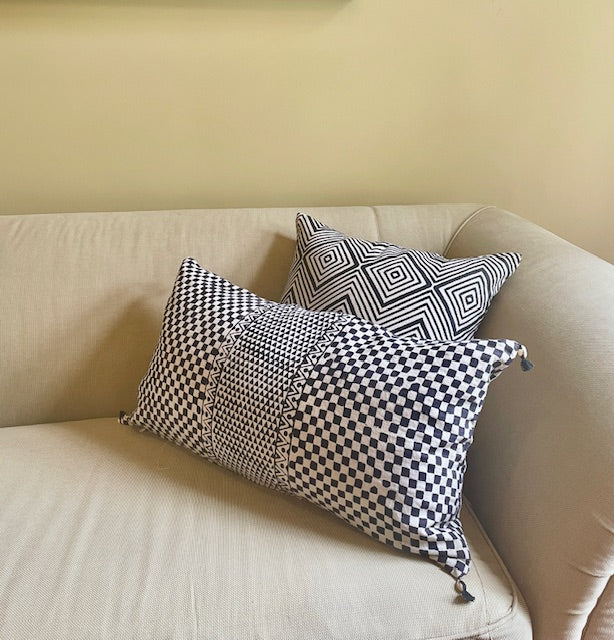 Samburu Charcoal Lumbar Pillow Cover