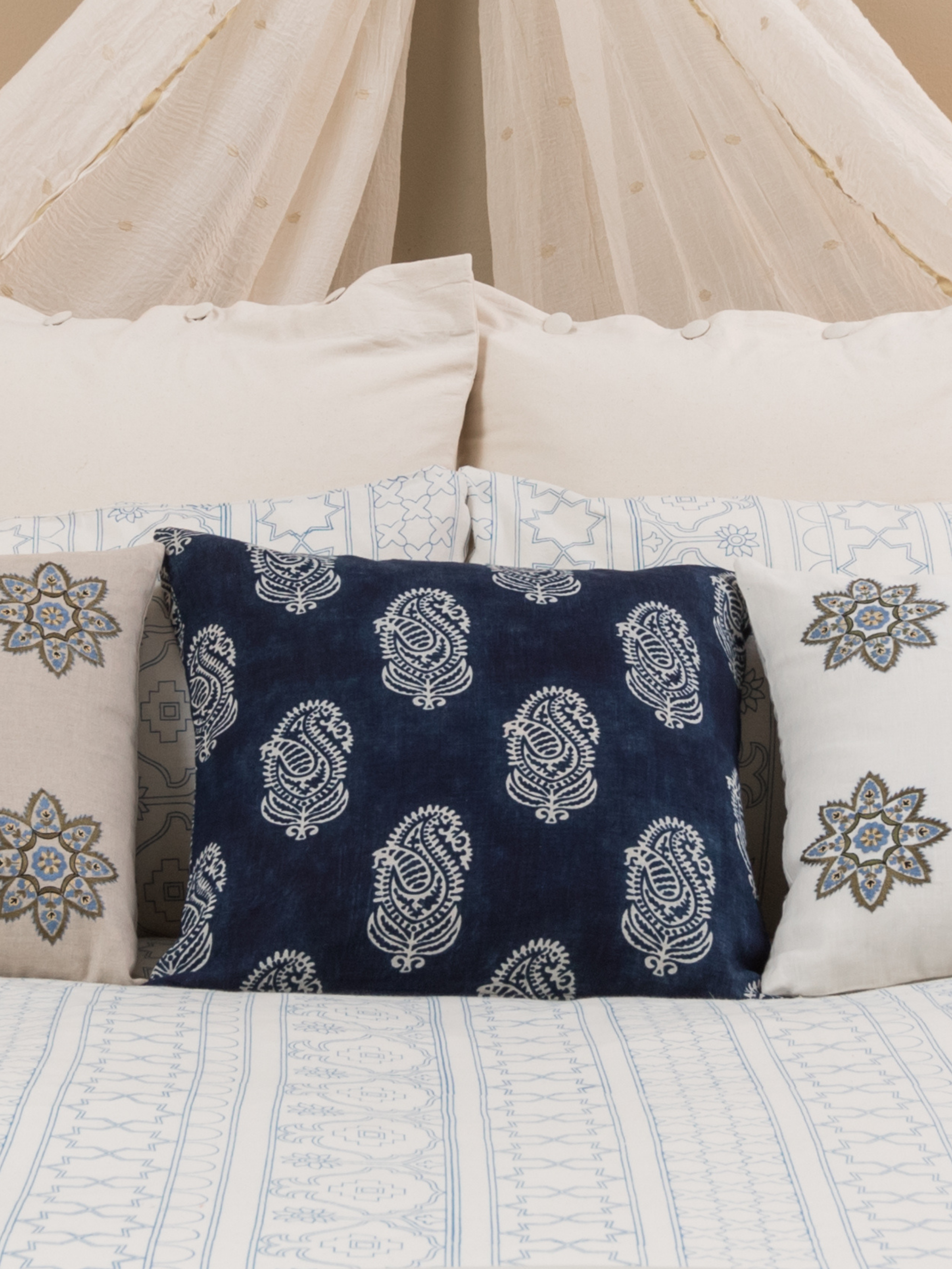 Kashmir Indigo Decorative Pillow