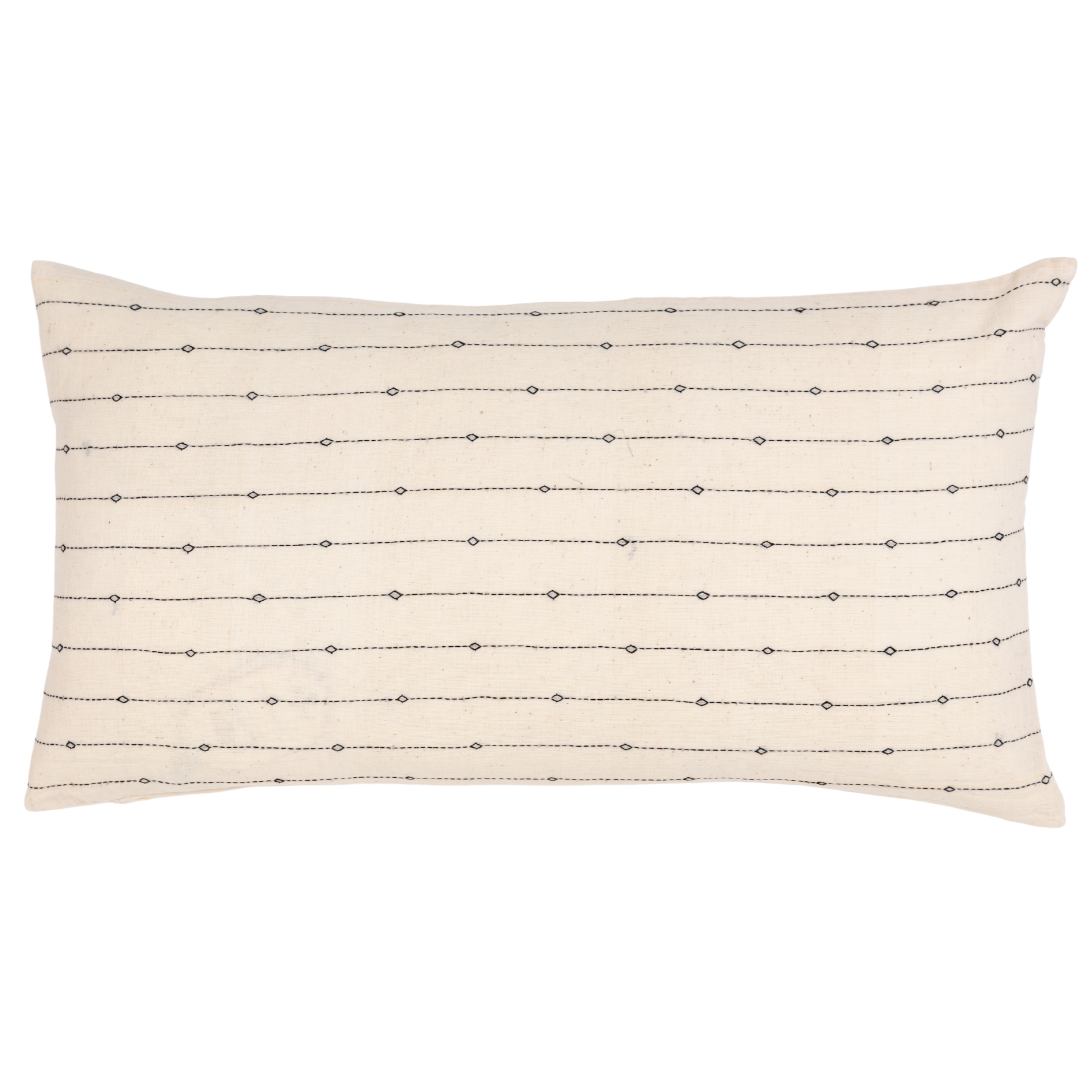Nakra Embroidered Lumbar Pillow Cover