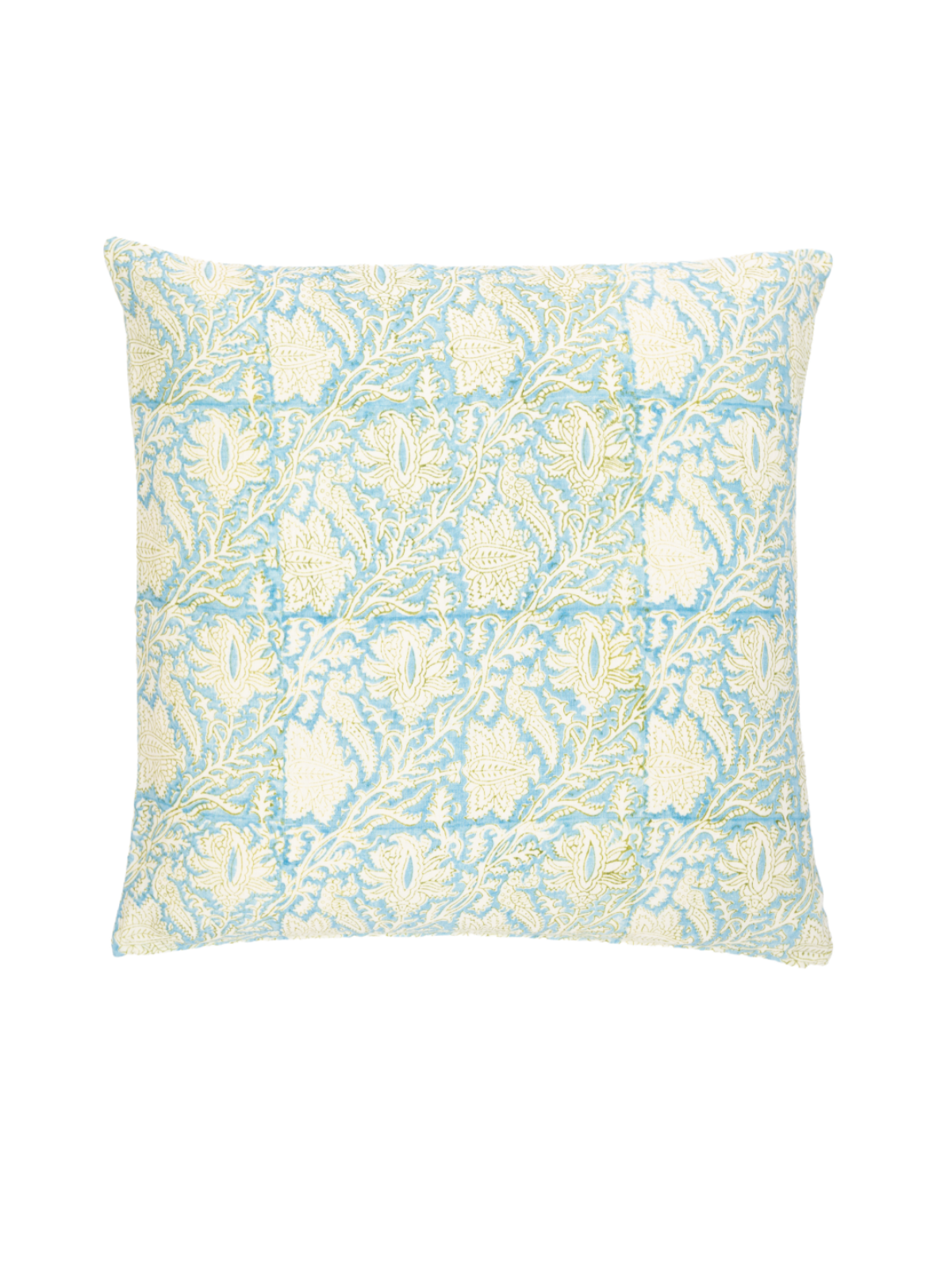Orchid Cornflower Blue & Green Pillow Cover