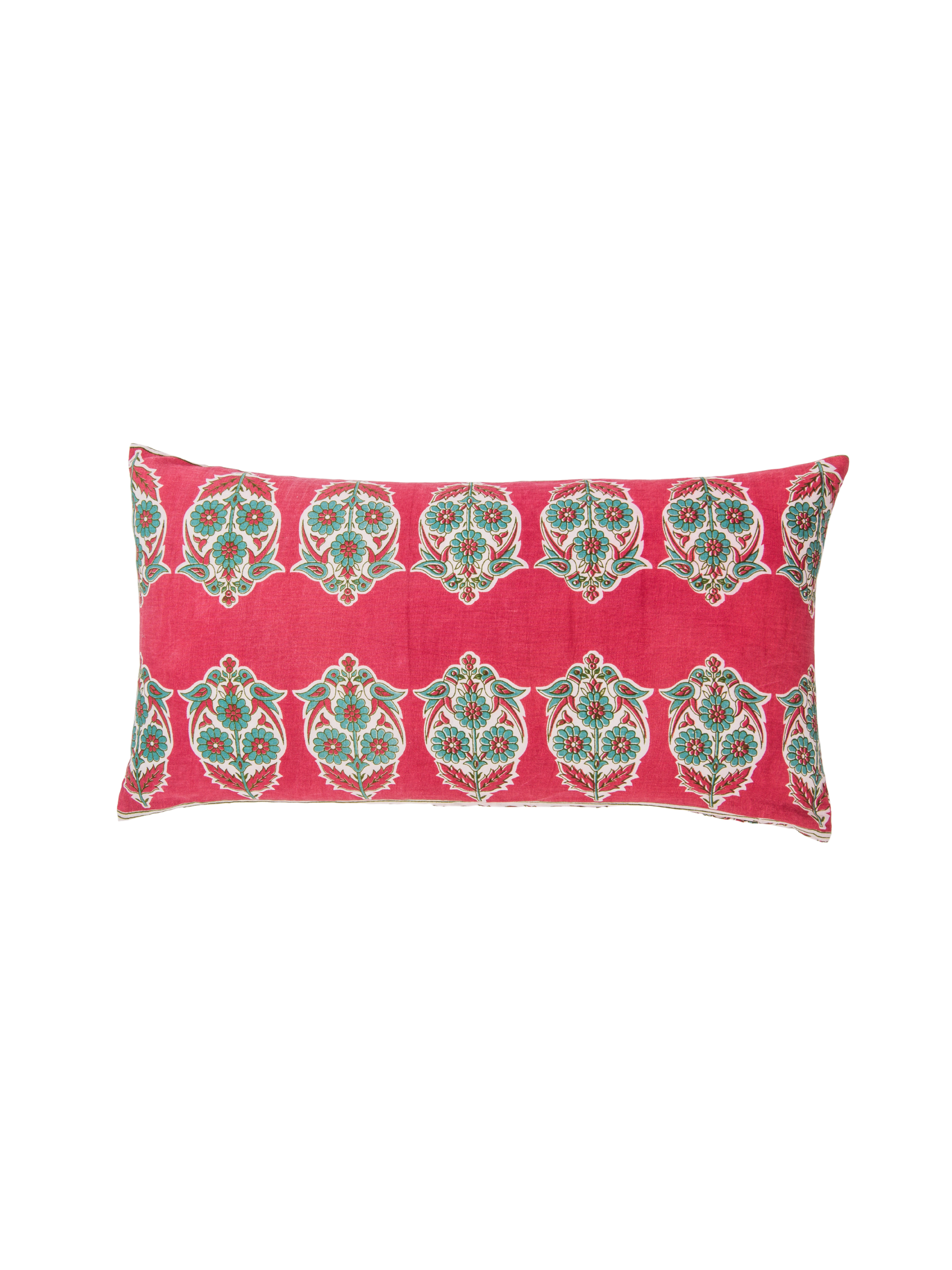 Parakeets Pink Grande Lumbar Decorative Pillow