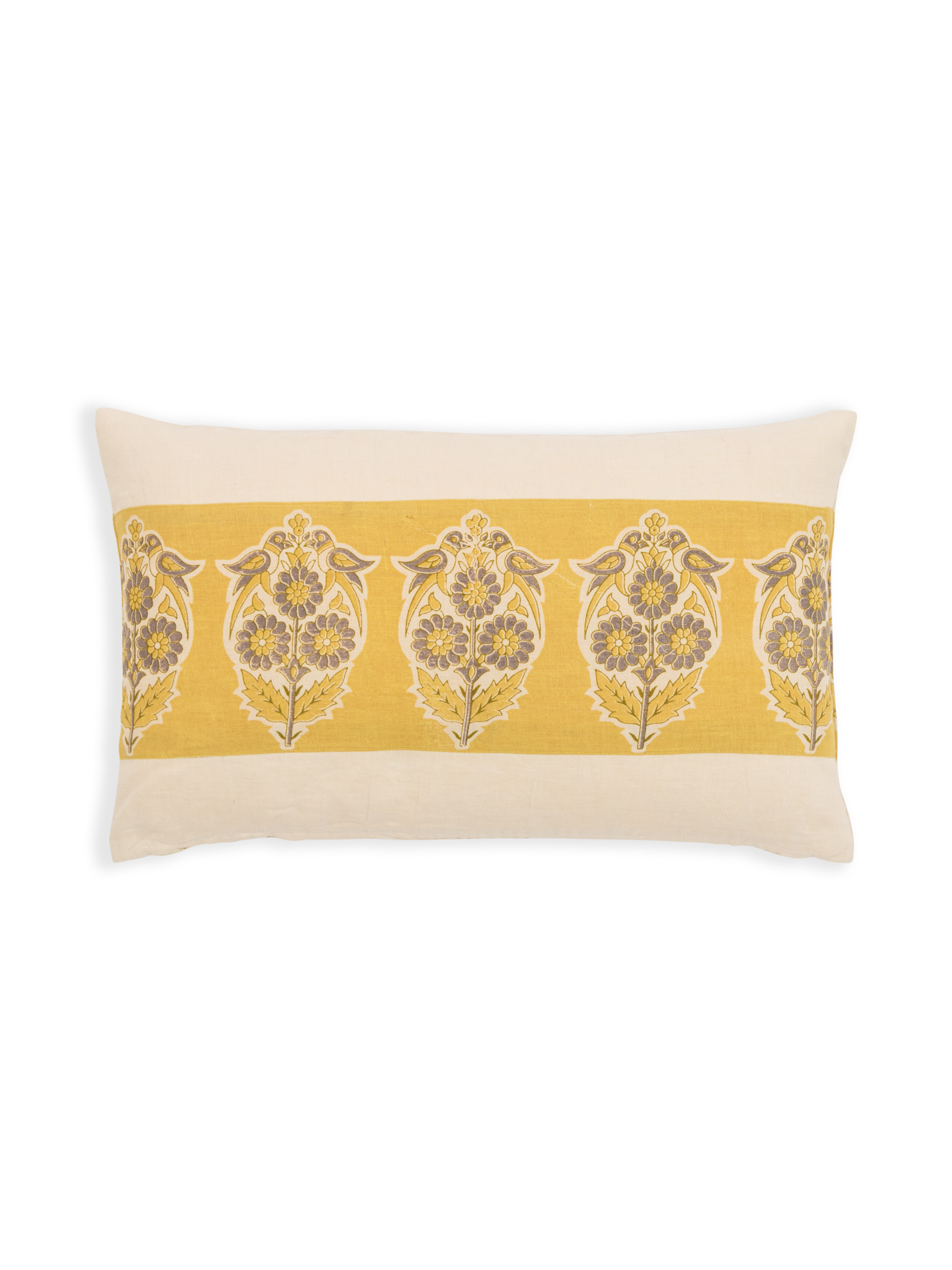 Parakeets Yellow Petit Lumbar Pillow