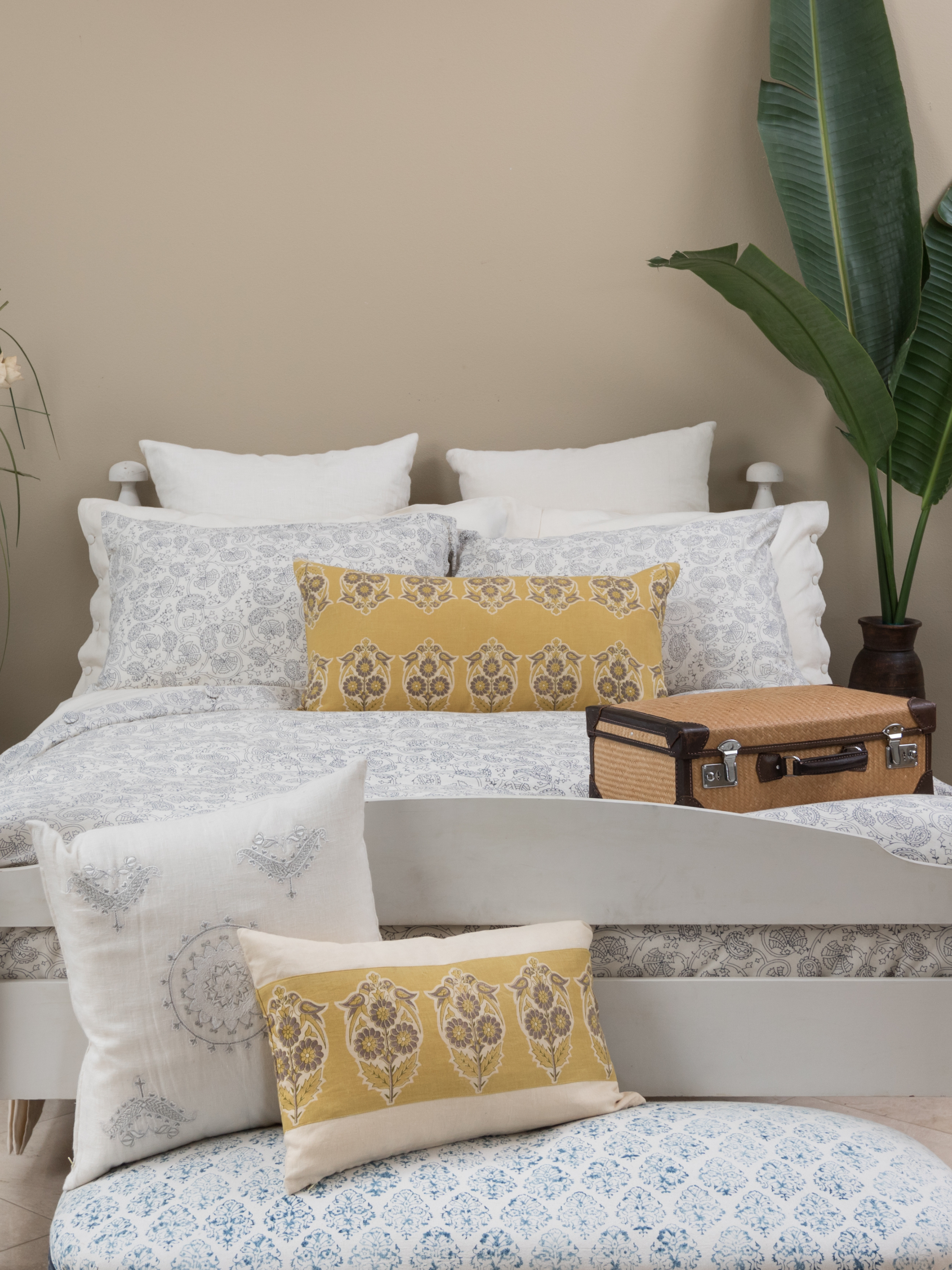 Parakeets Yellow Petit Lumbar Pillow