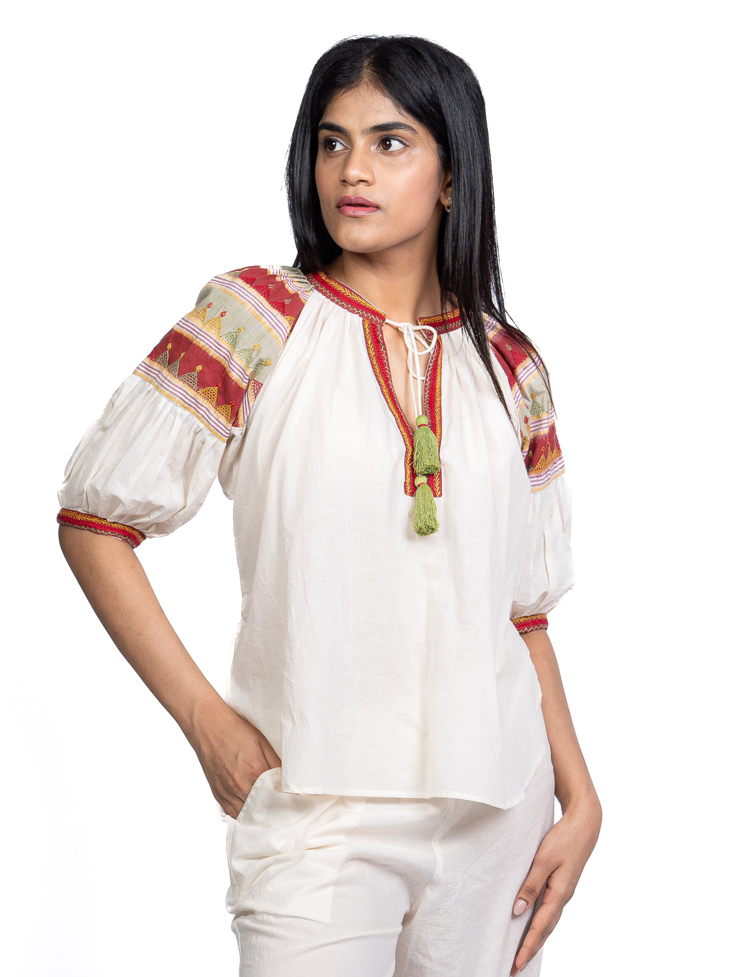 Salma Blouse with Ikat