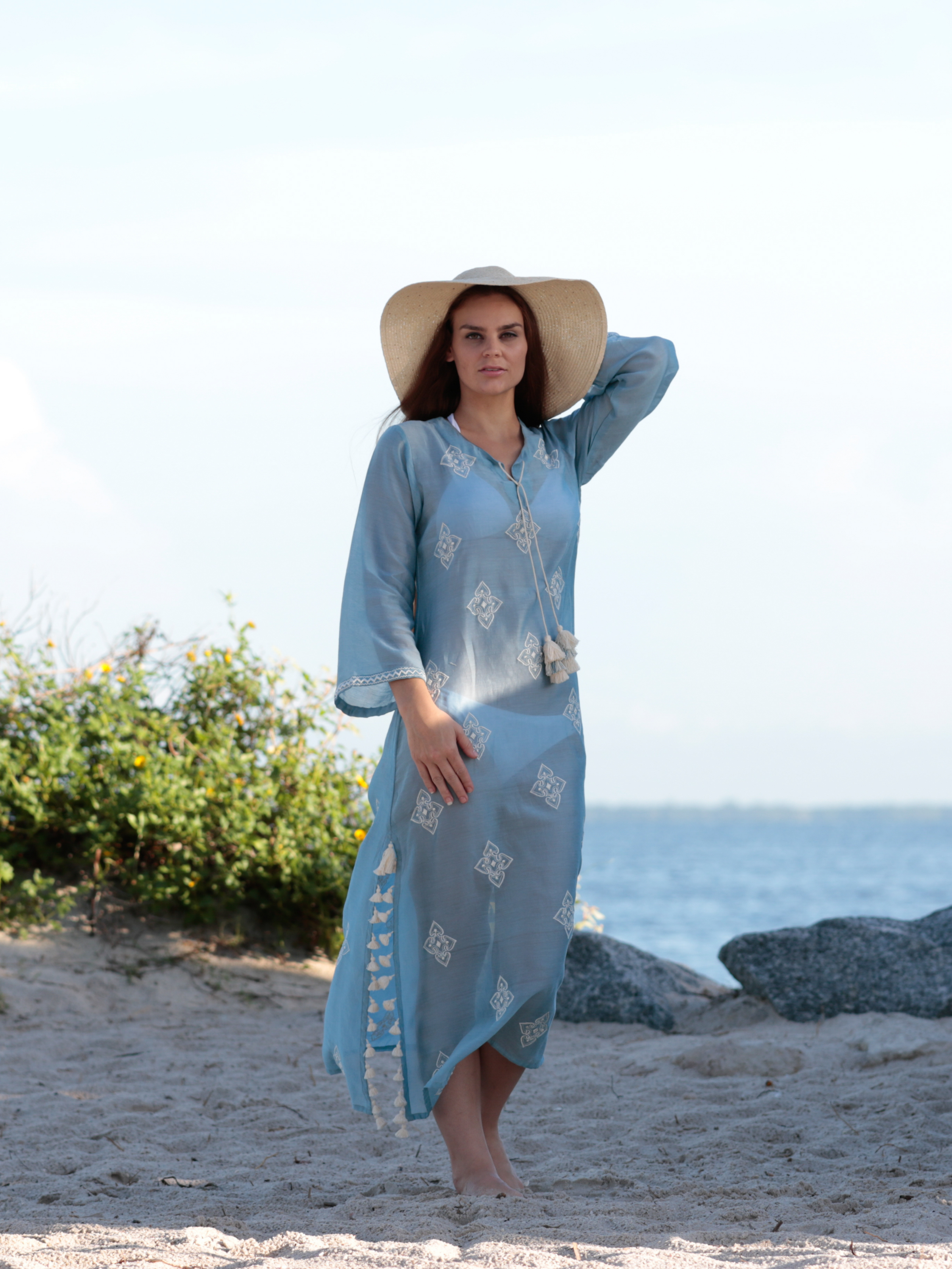 Shinto Blue Kaftan