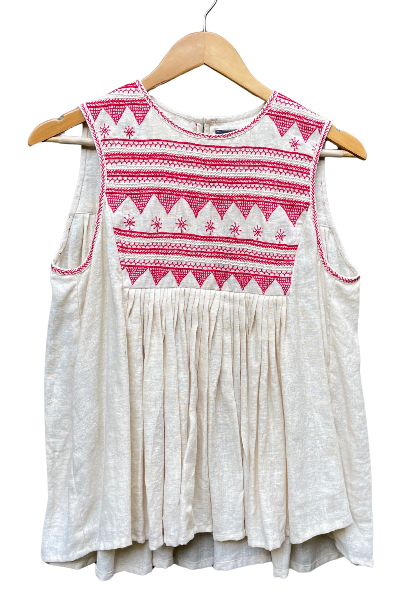 Short Yoshiko Tea Stain with Embroidery