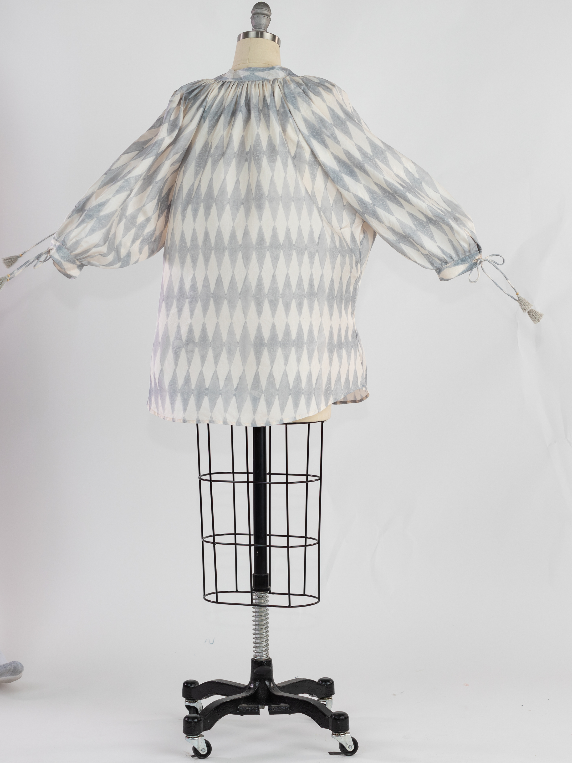 Yasmin Slate Silk Blouse