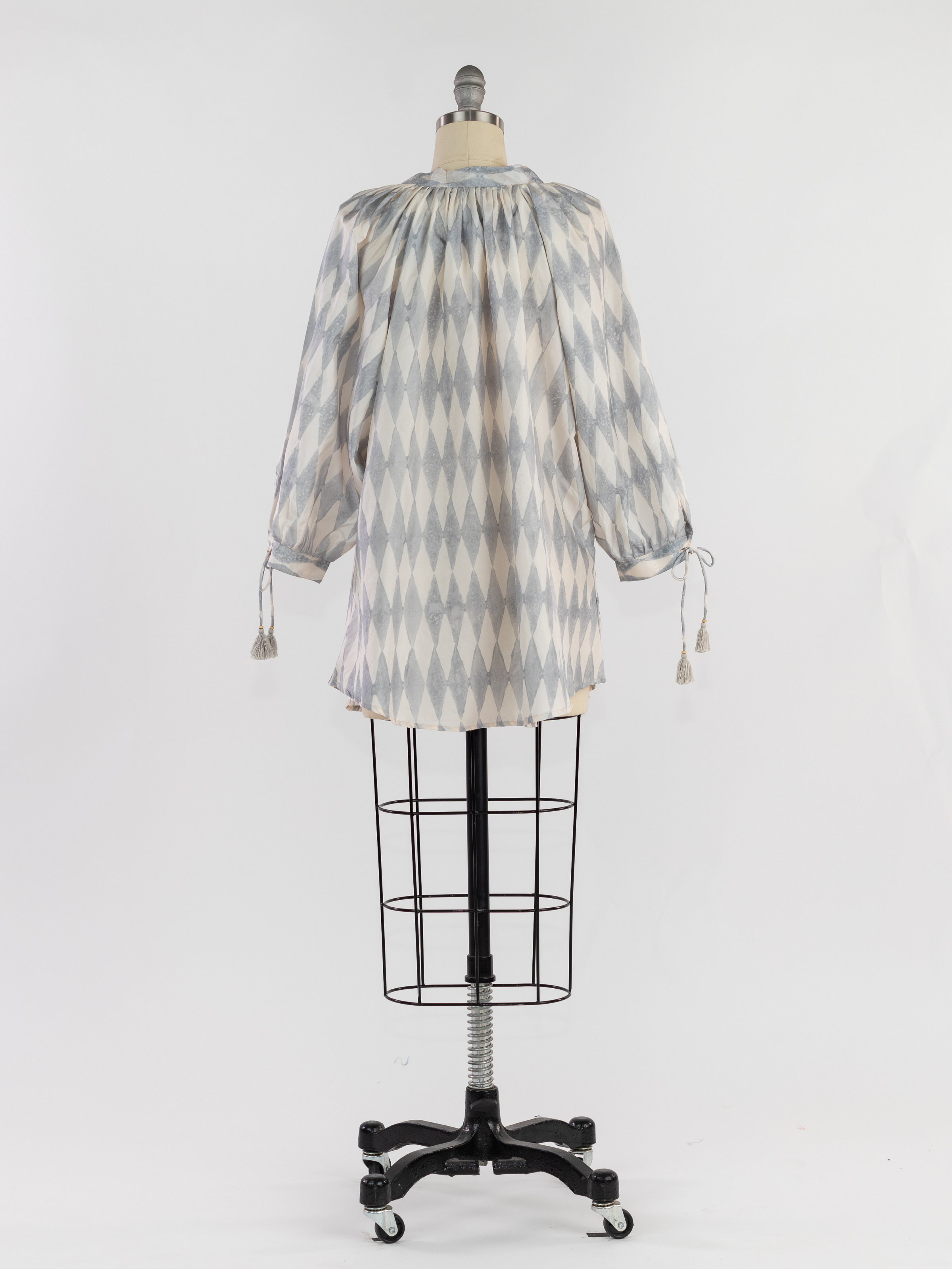 Yasmin Slate Silk Blouse