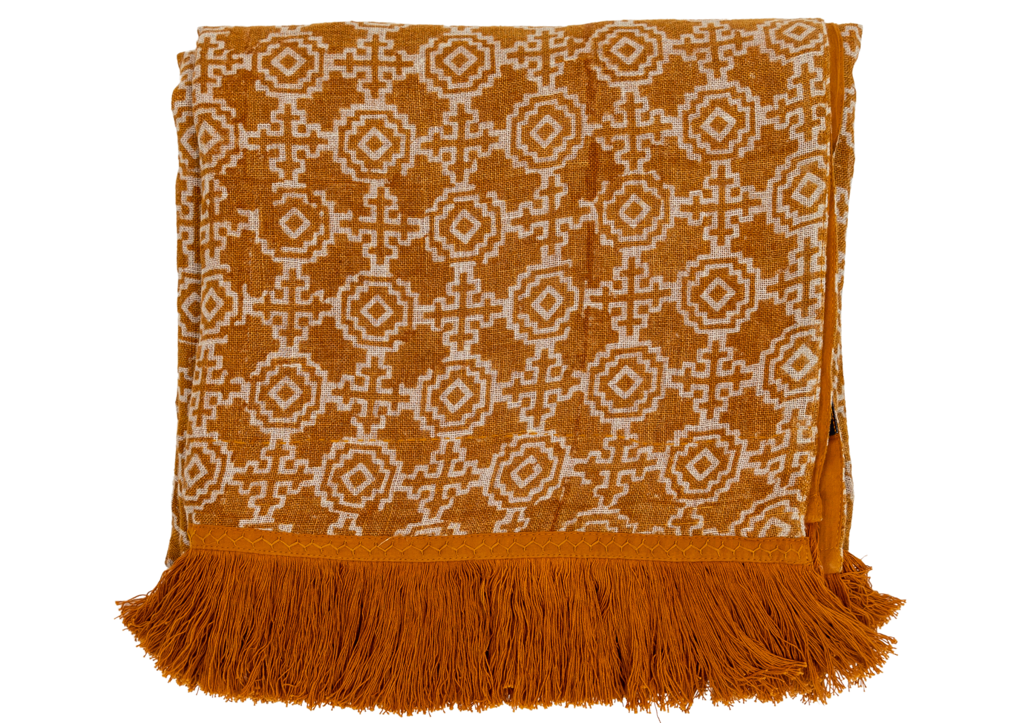 Yuma Ochre Sheer Linen Throw