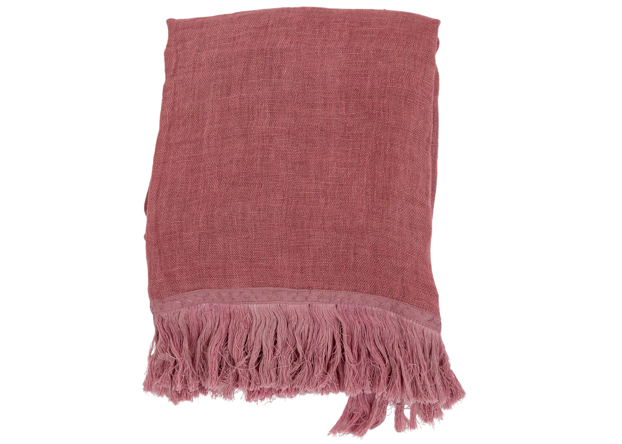 Blush Sheer Linen Throw