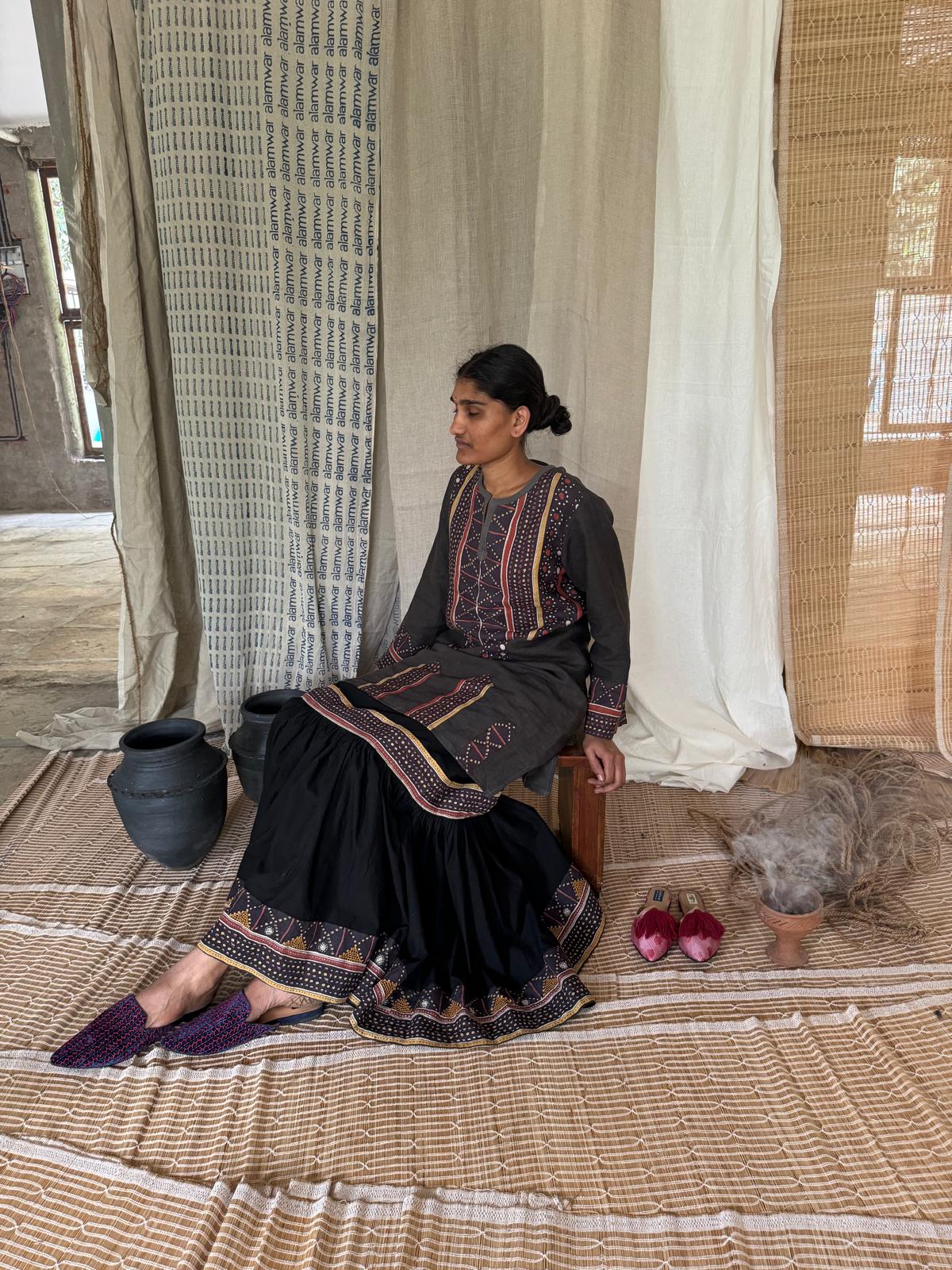 Durga Tunic in Charcoal