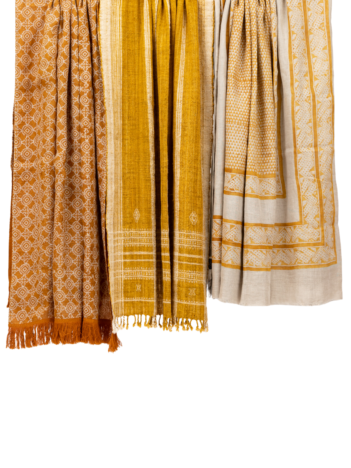 Yuma Ochre Sheer Linen Throw