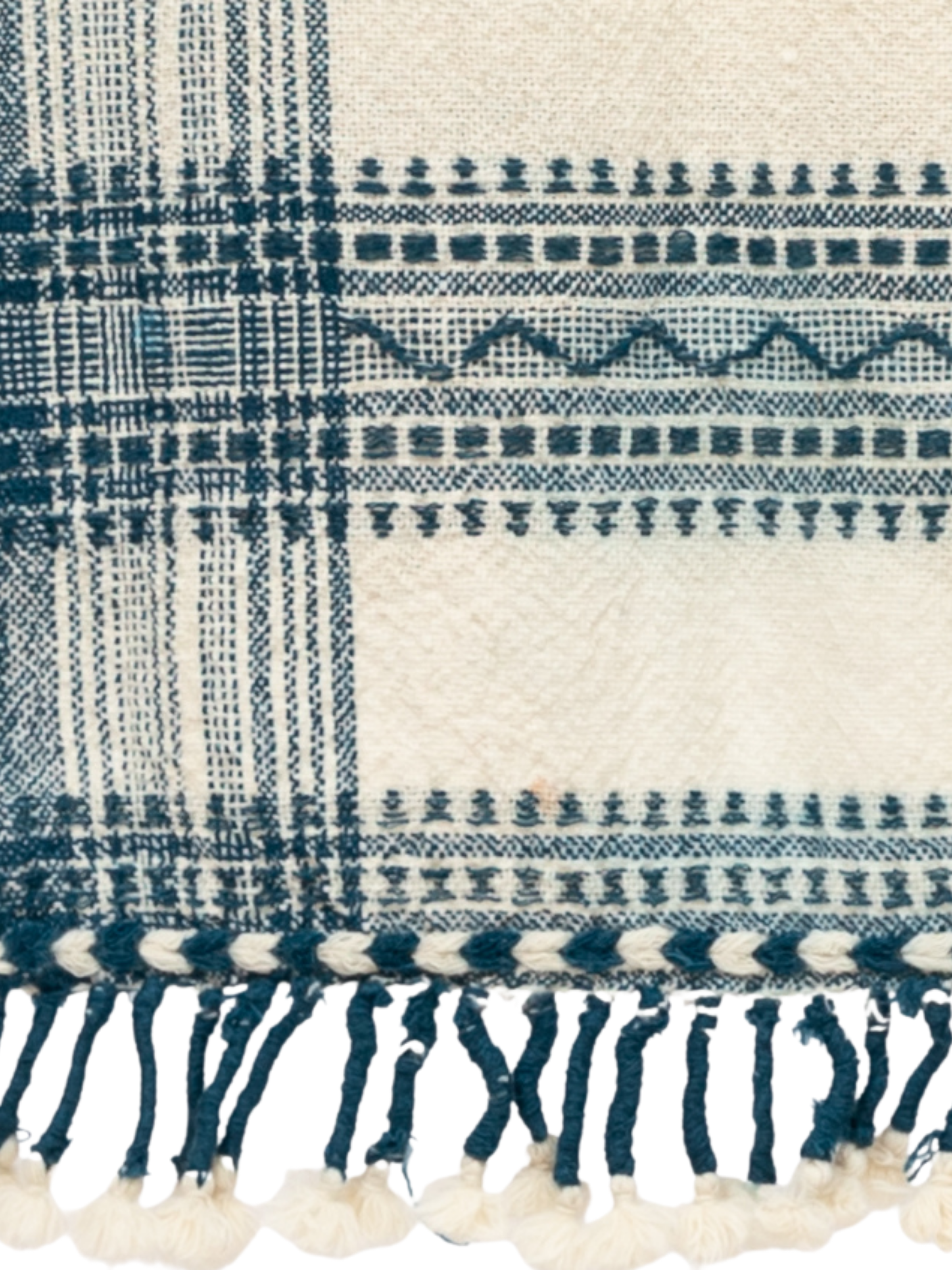 Kutch Shell and Indigo Wool Throw