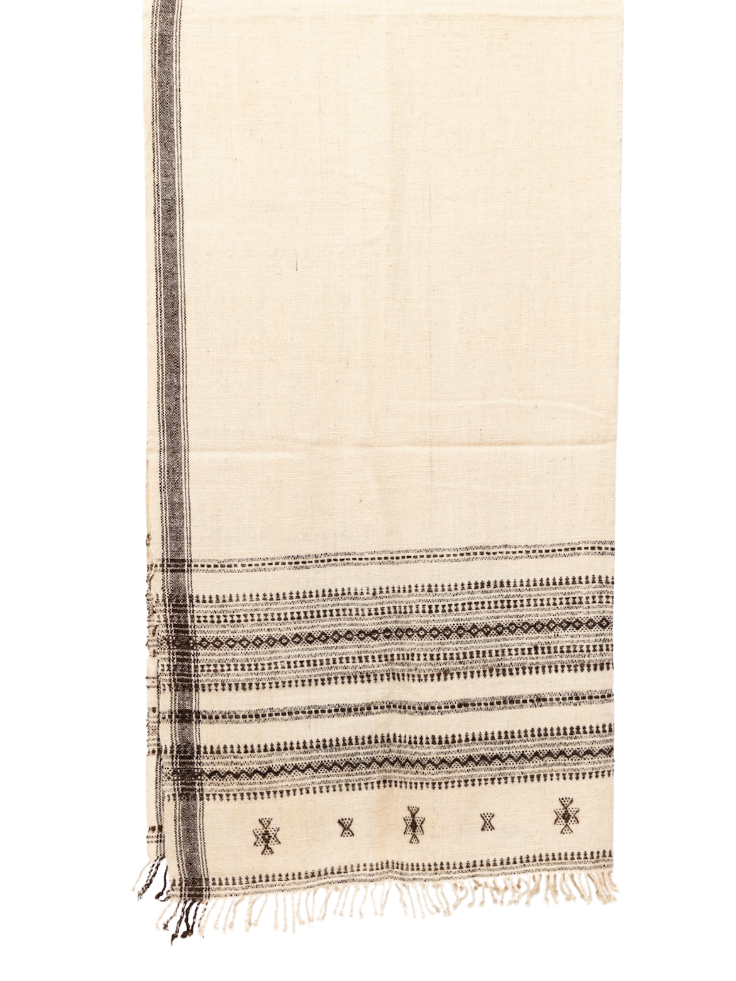 Kutch Shell And Espresso Wool Throw