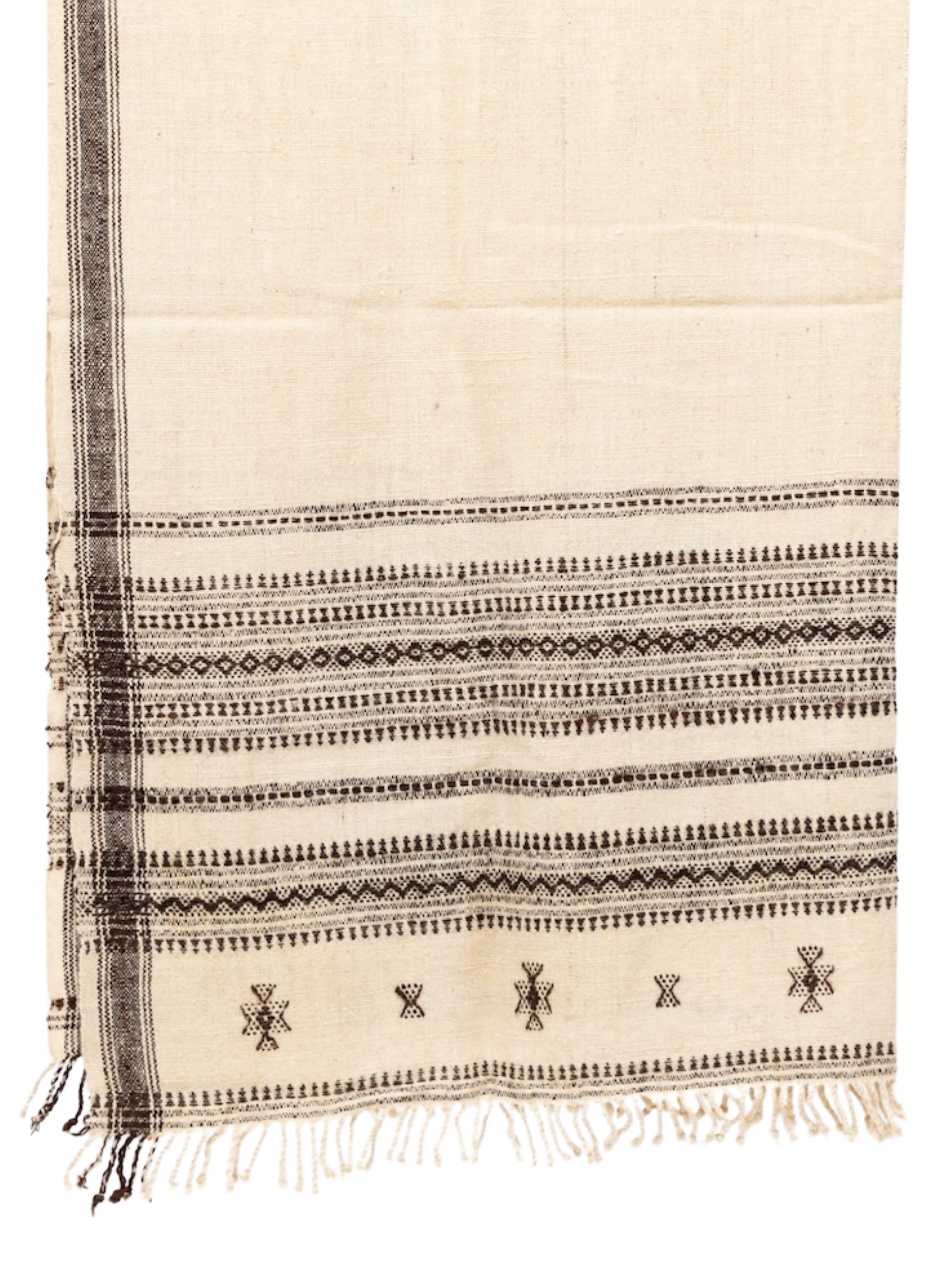 Kutch Shell And Espresso Wool Throw