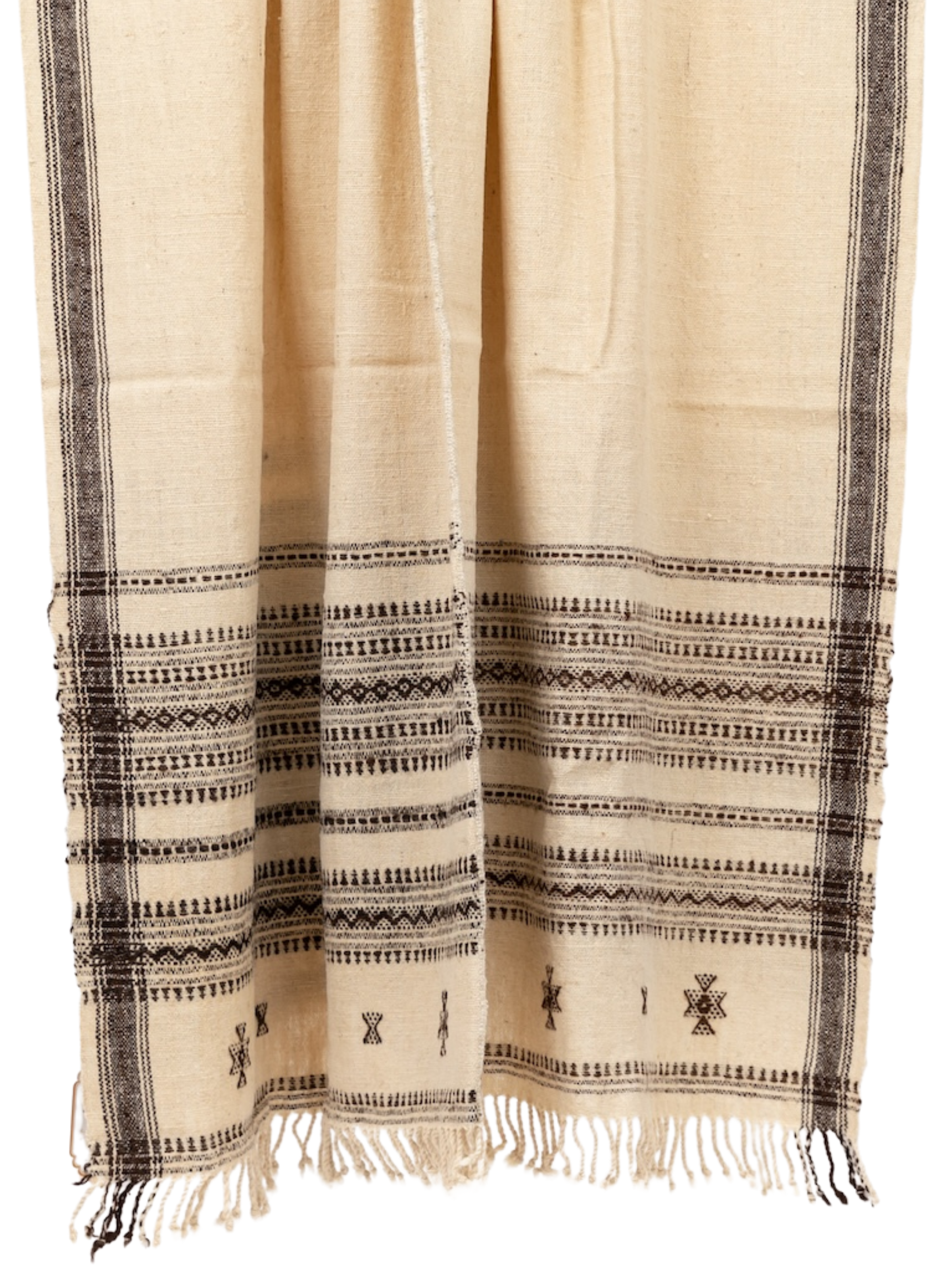 Kutch Shell And Espresso Wool Throw
