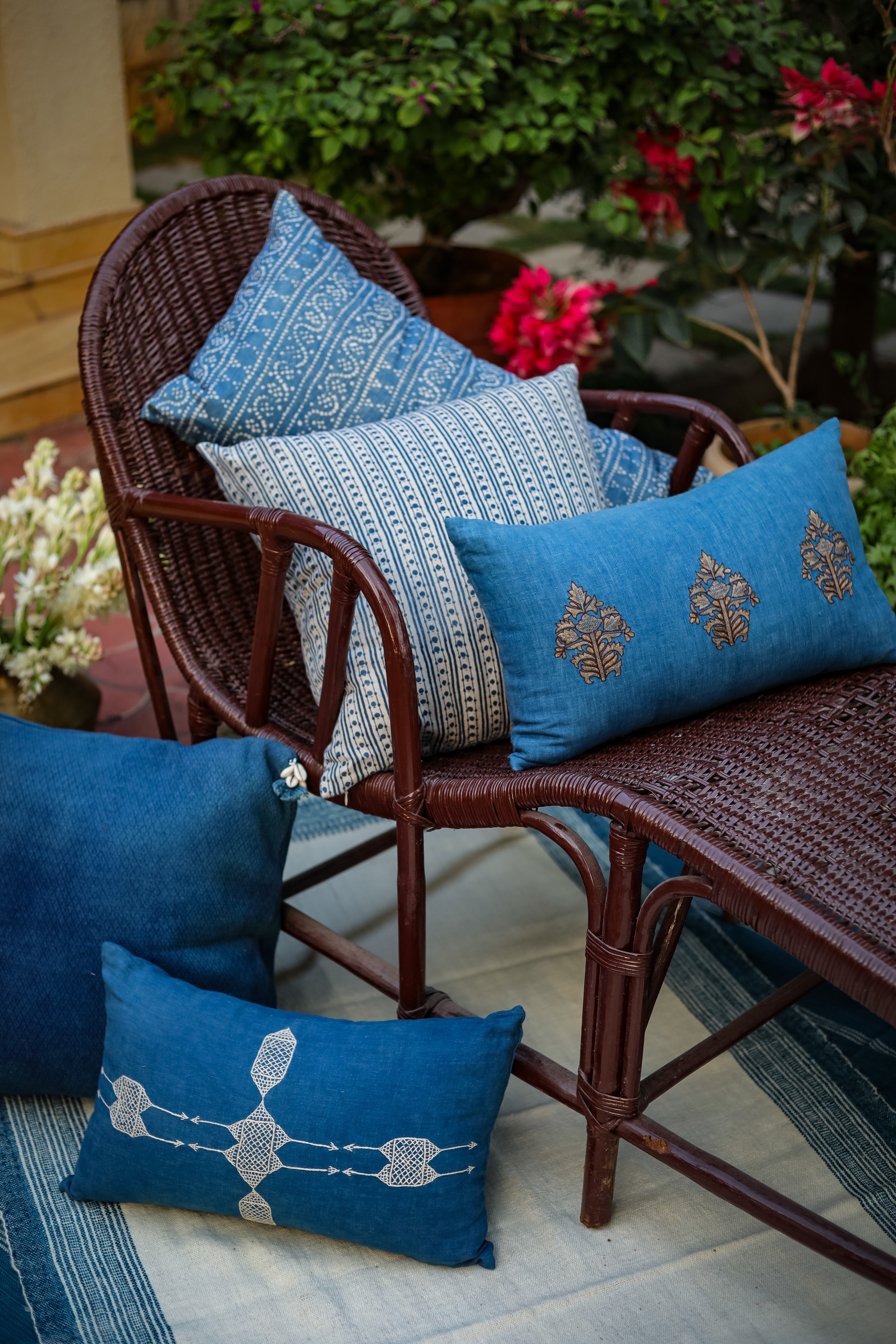 Nishad Embroidered Decorative Pillow Cover