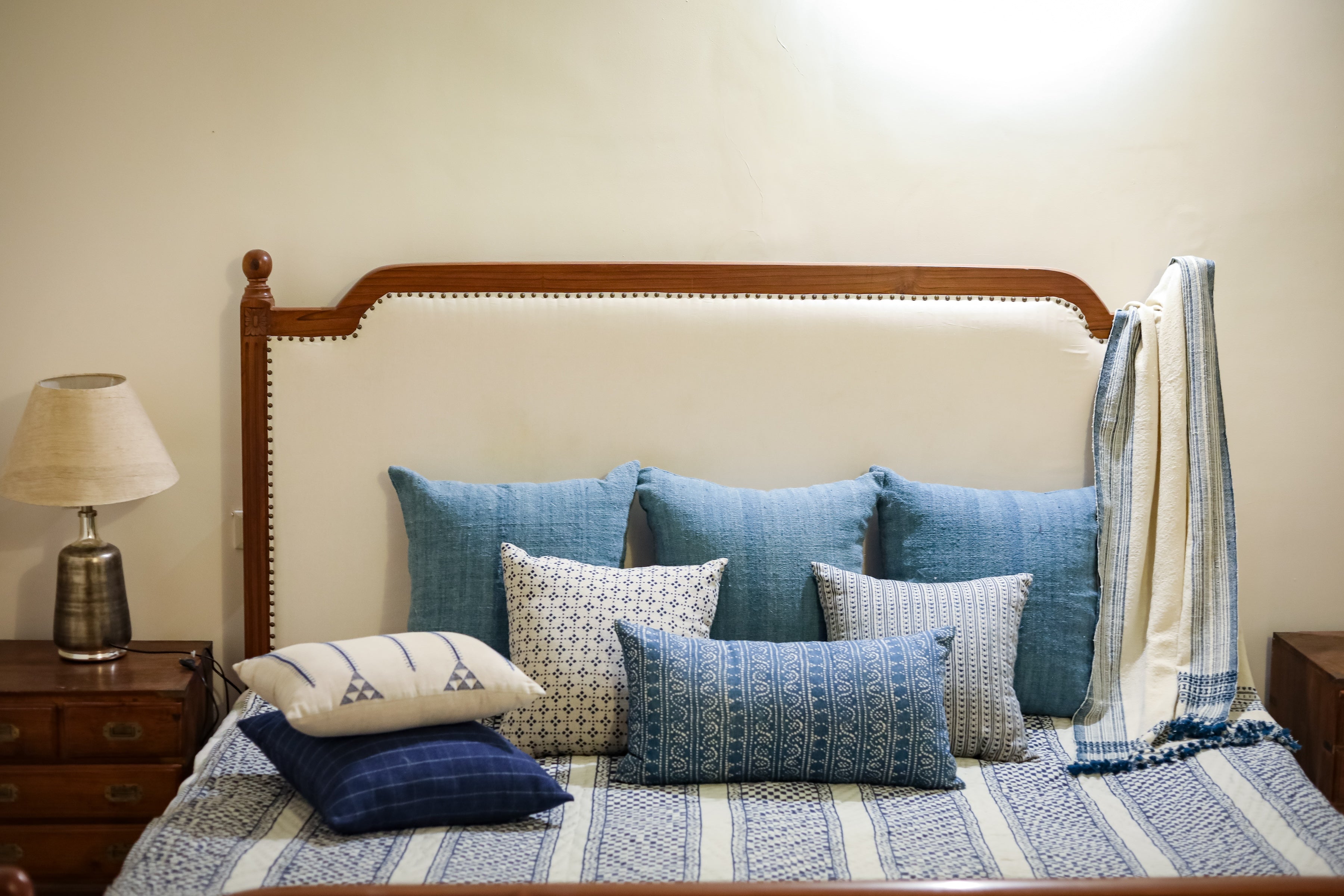 Anjali Dots Indigo Decorative Pillow Cover