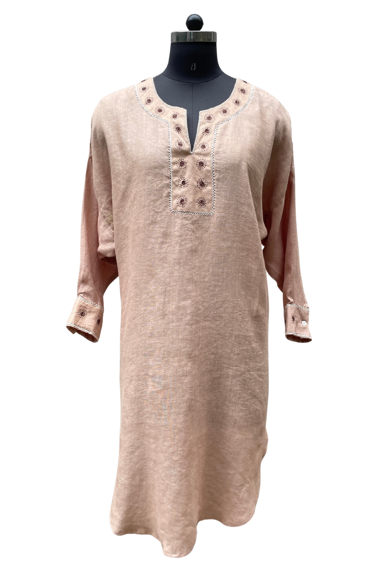 Aida Tunic Clay with Embroidery