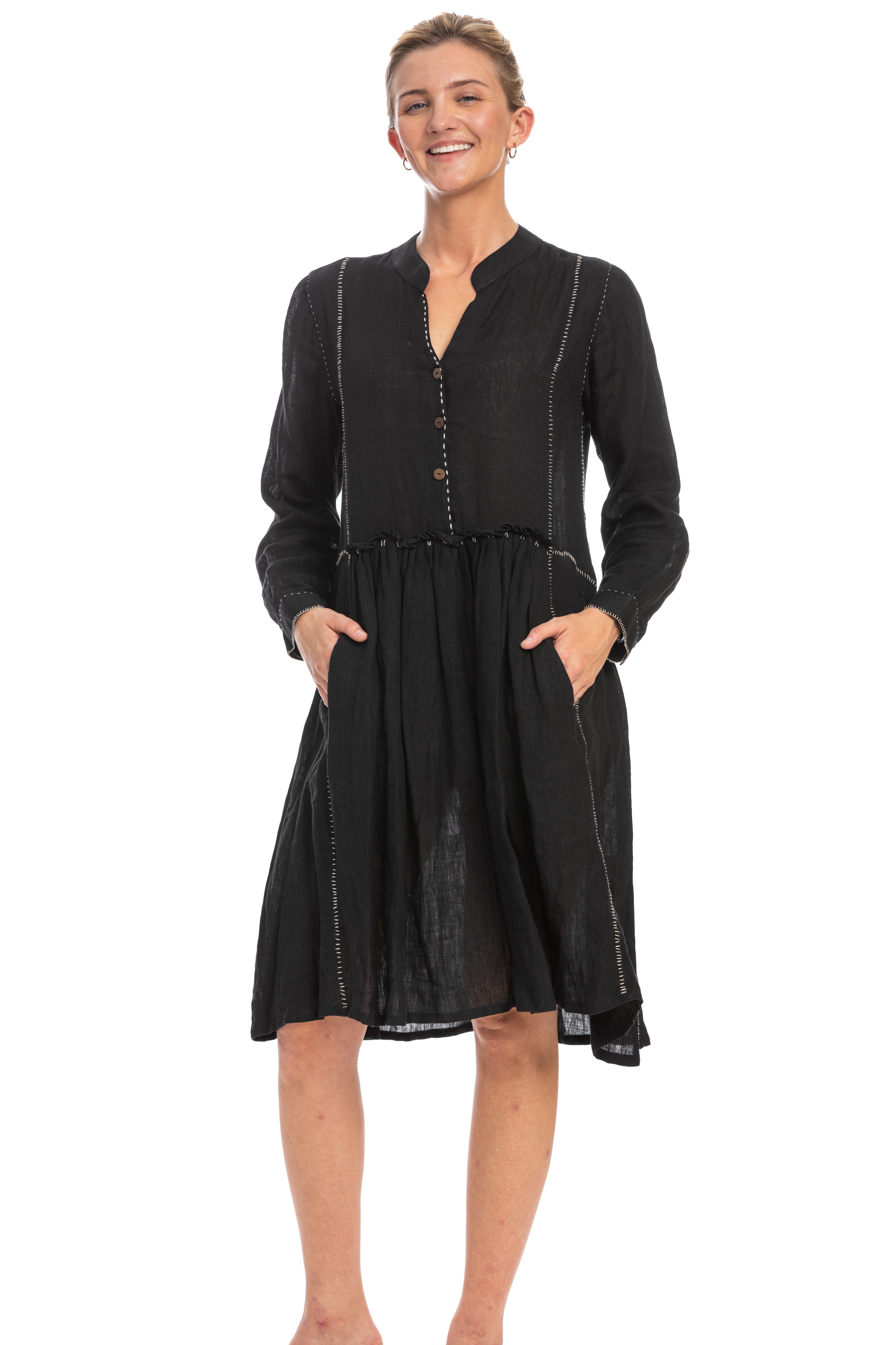 Charcoal Tamara Linen Tunic
