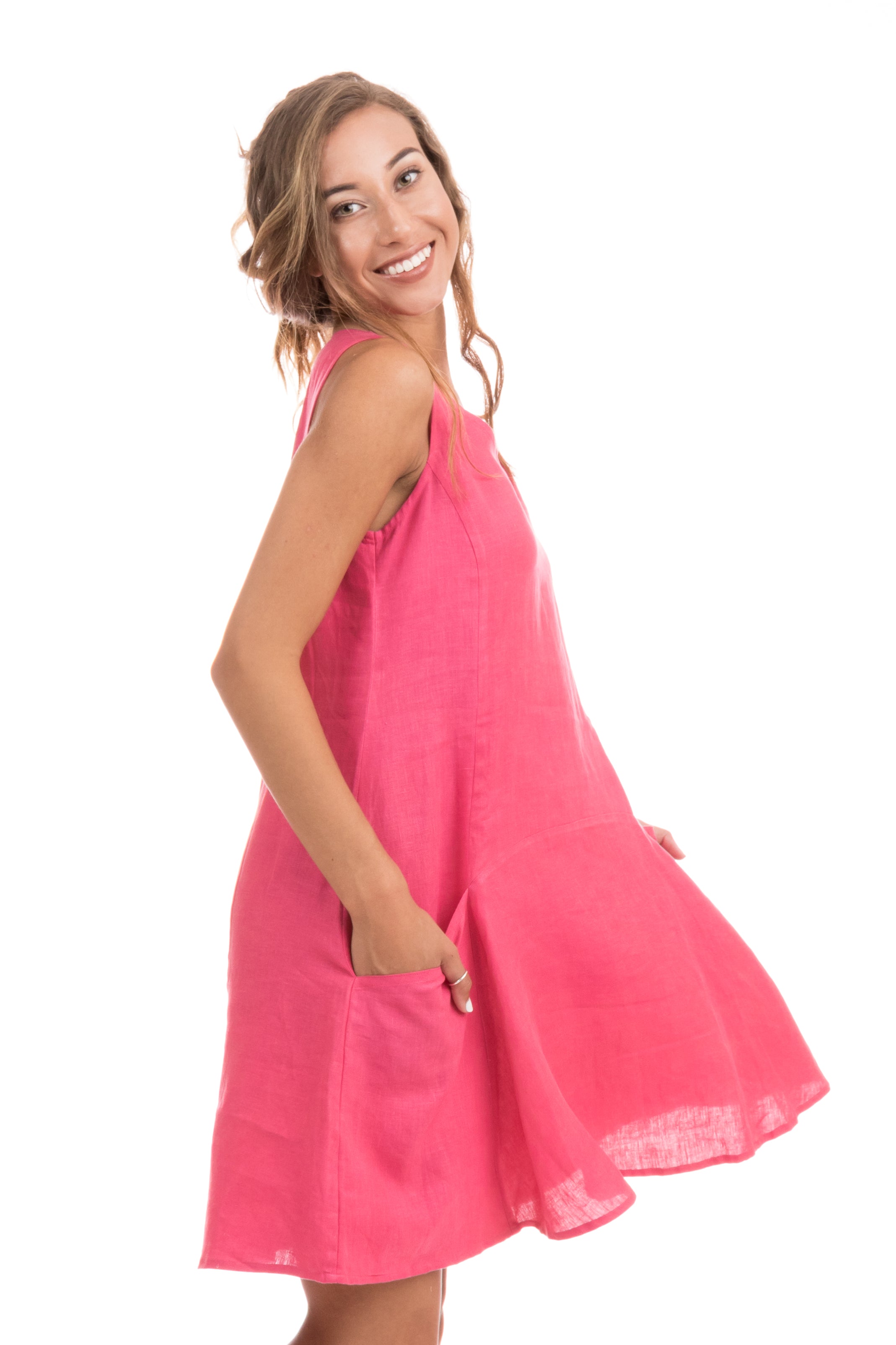 Amalie Hot Pink Summer Dress