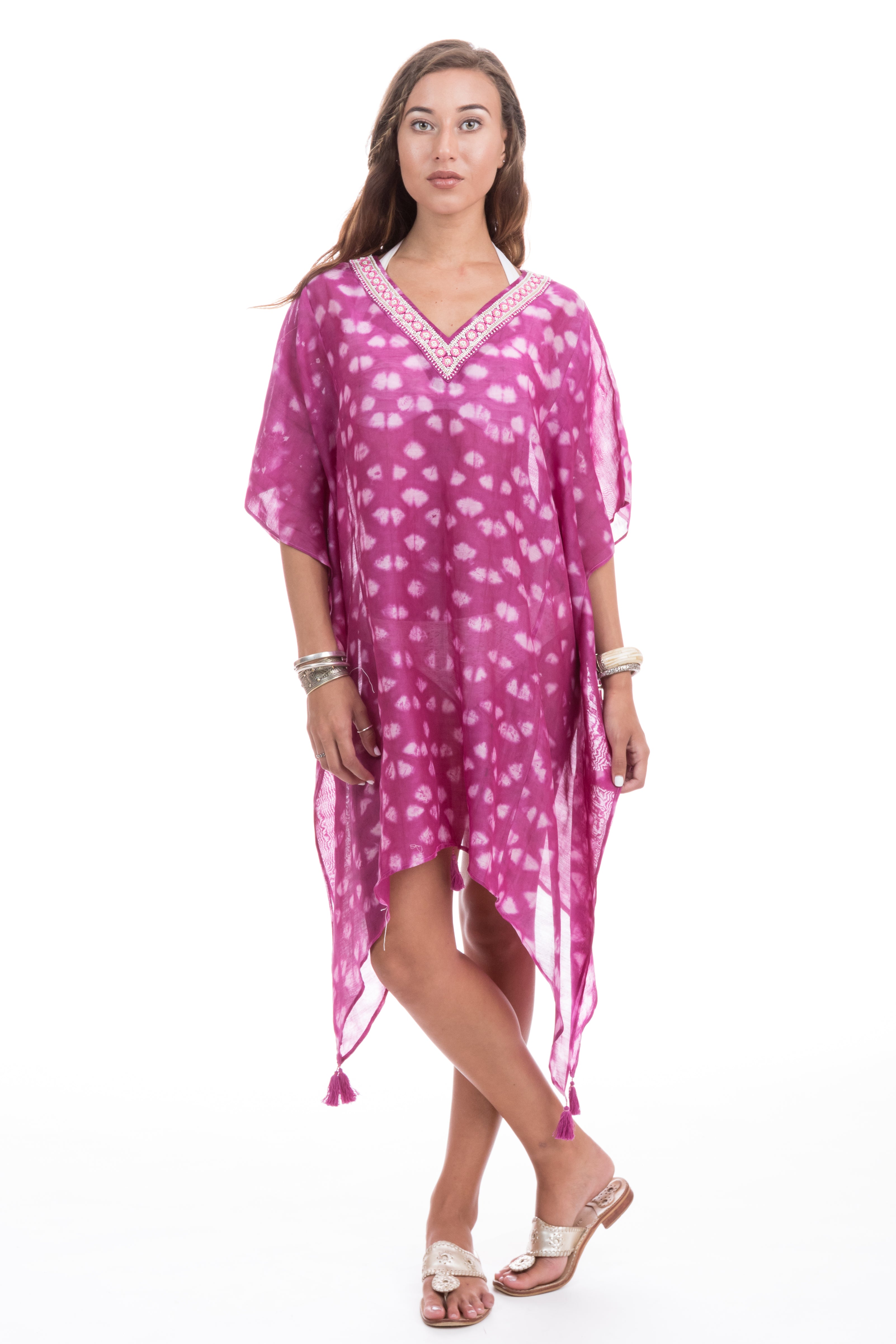 Hot Pink Tie Dye Kaftan