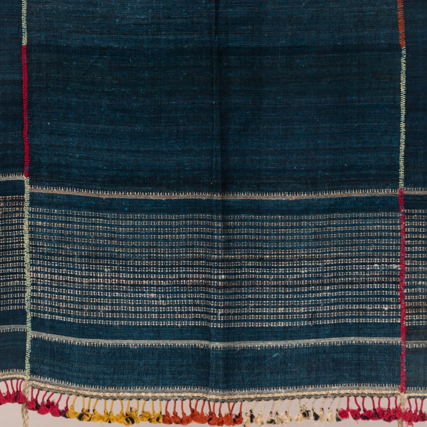 Kutch Indigo Wool Silk Bedspread