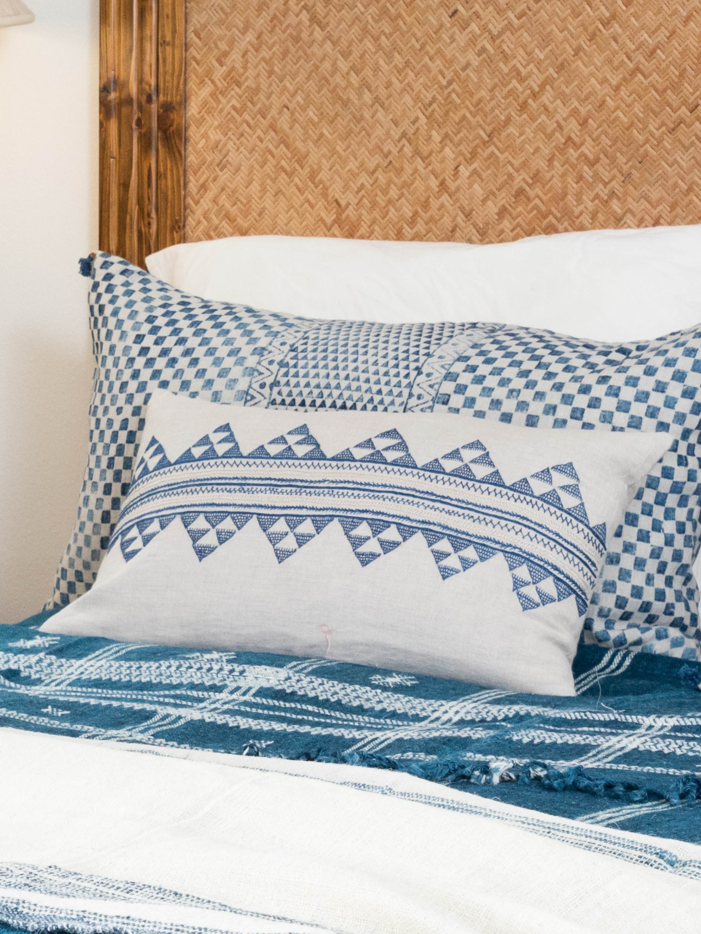 Anguri Band Indigo Decorative Pillow Cover