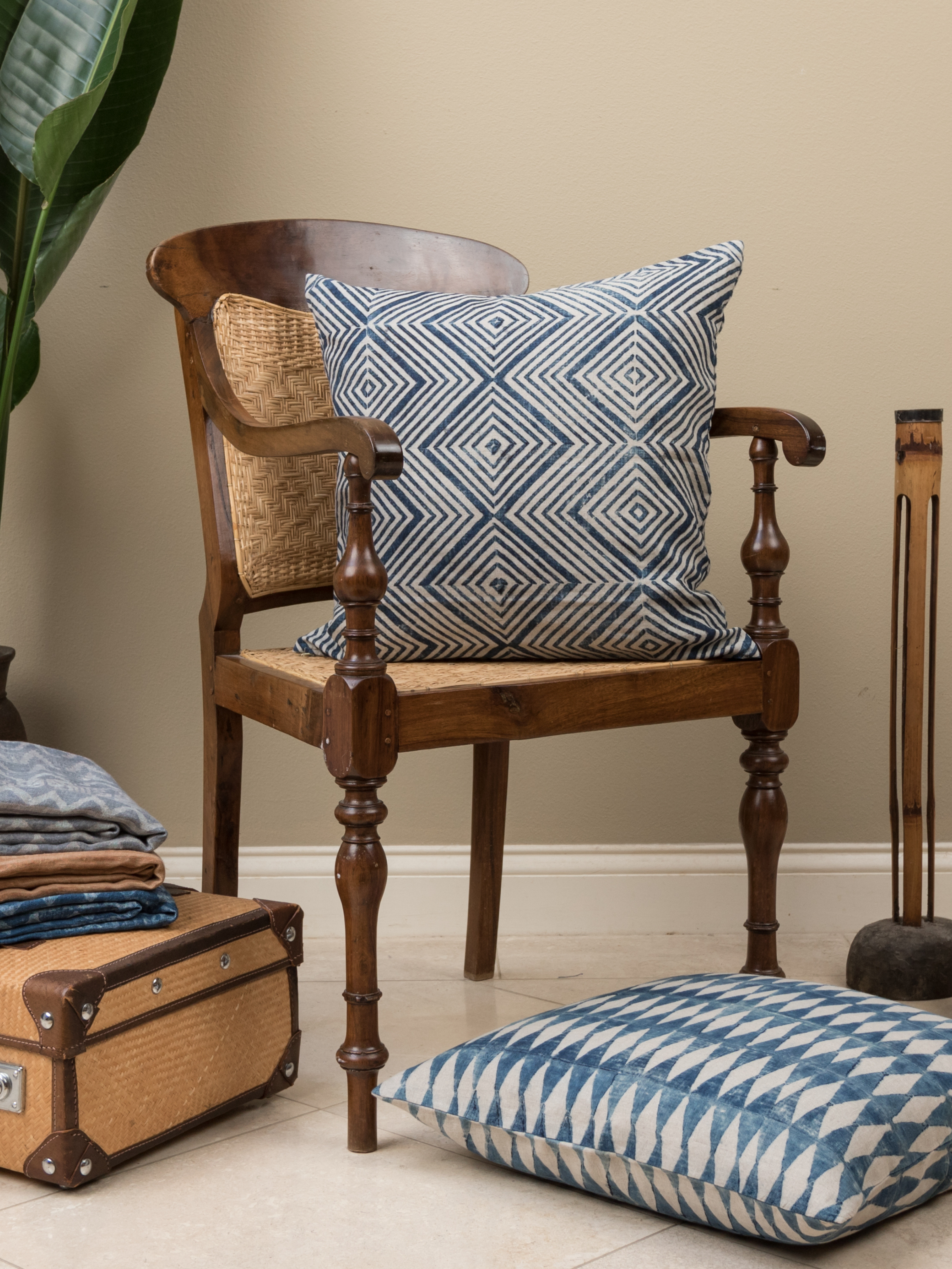 Ashante Indigo Grande Decorative Pillow